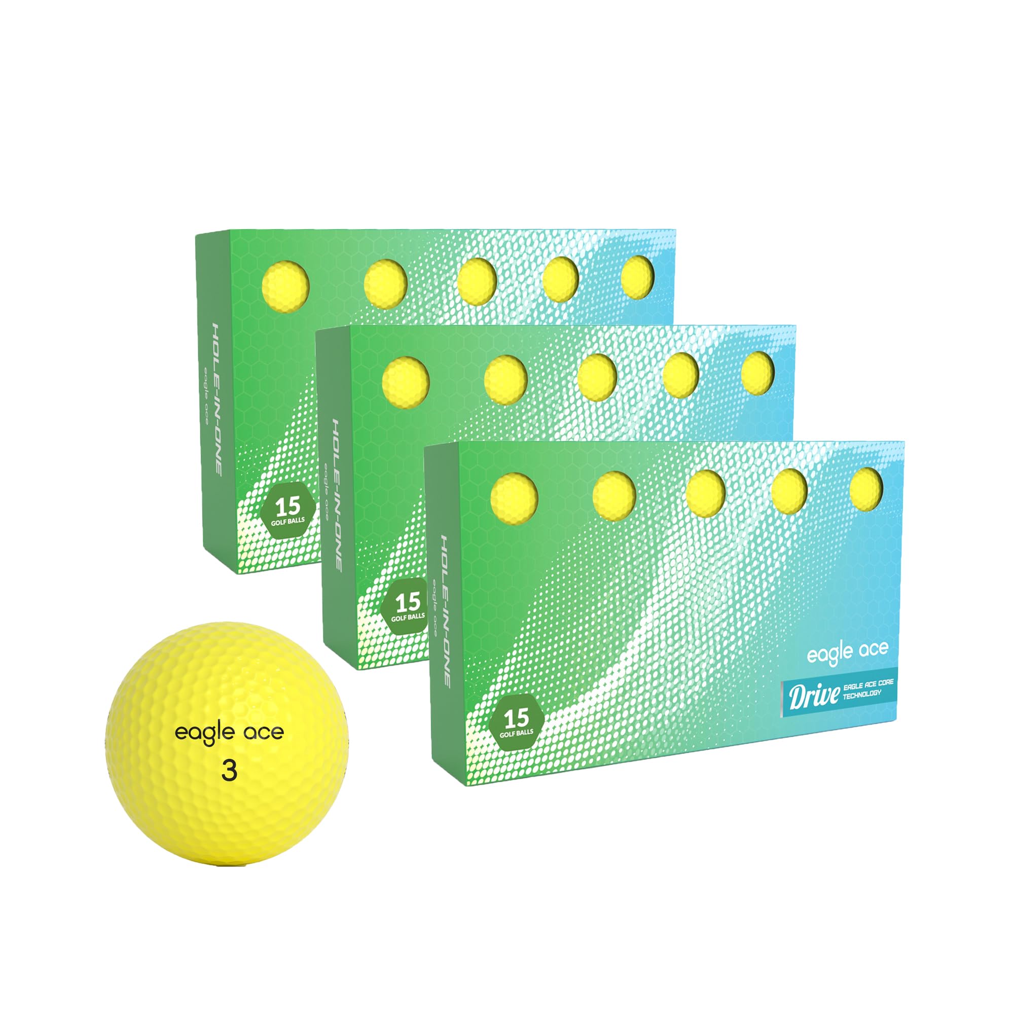 Eagle Ace™️ Drive Golf Balls-2 Layers-Maximum Distance,Optimal Spin Control (2024 Version