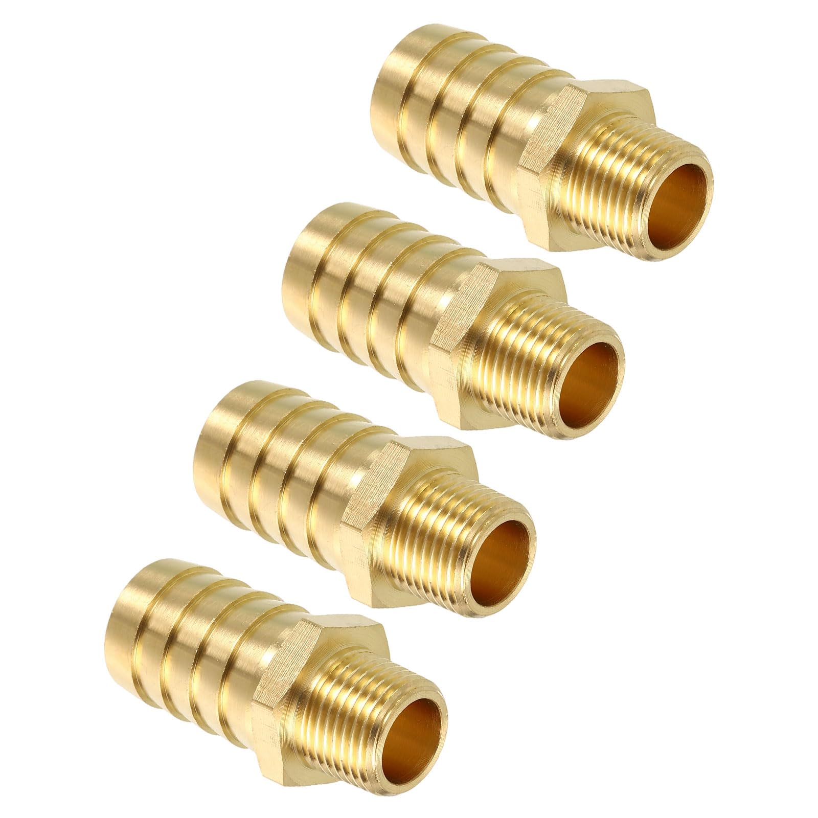 Kozelo 4pcs Brass Hose Barbs Fittings 16mm Hose Barbsto 7mm NPT Male