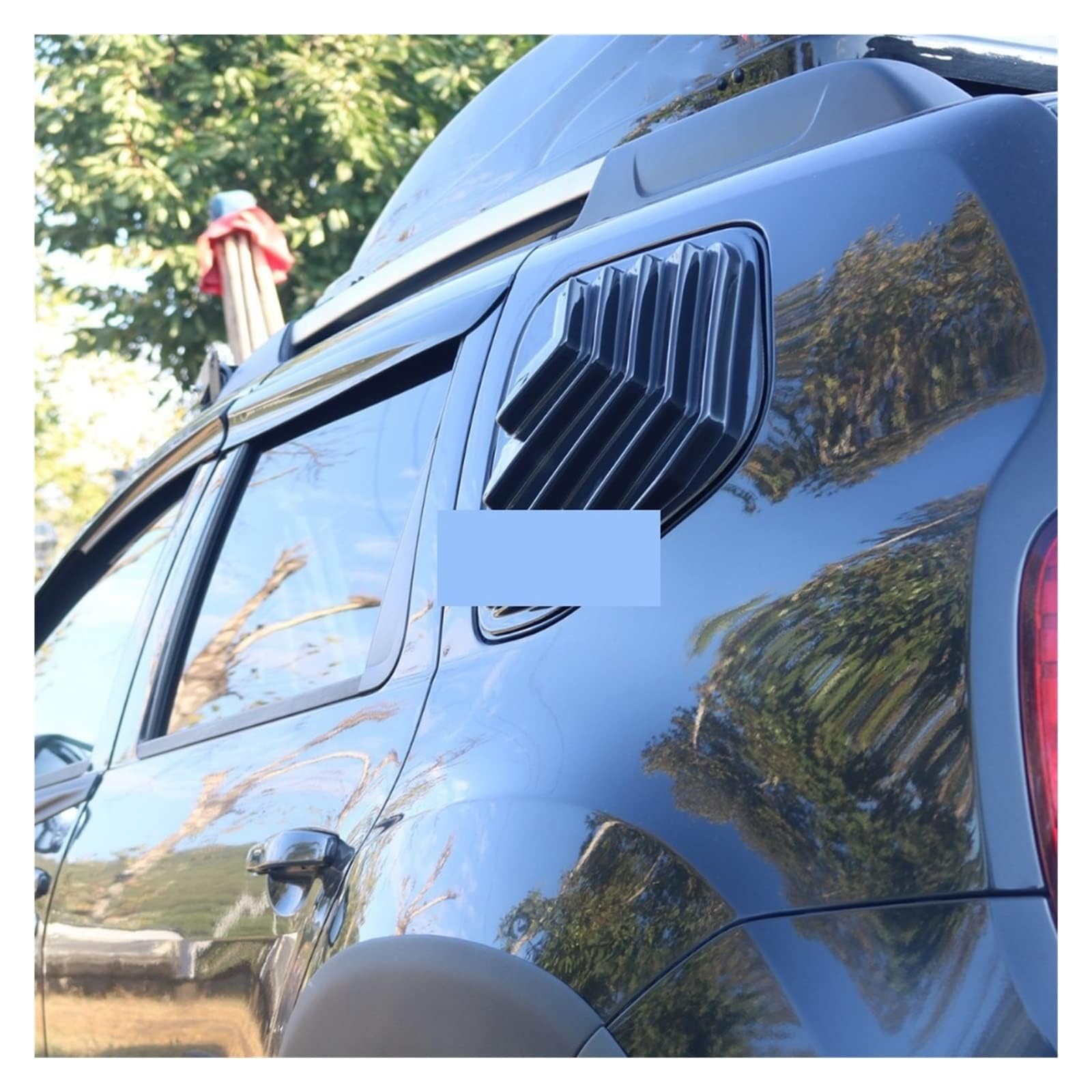 FENVY 2 Stück Auto Seitenfensterläden Für Dacia Duster 2010-2017,Auto Hinten Fenster Shutter Abdeckung Trim Fenster Jalousie Seite Vent
