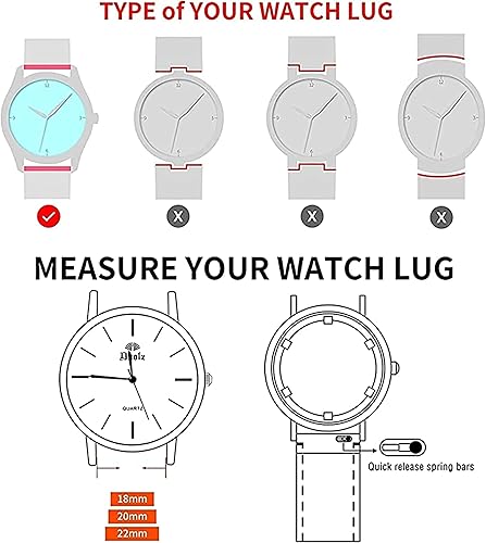 Miniatura 2 de Correas de reloj de 0.709 in, 0.787 in, 0.866 in, compatibles con relojes inteligentes o relojes tradicionales, correa de reloj de malla metálica de