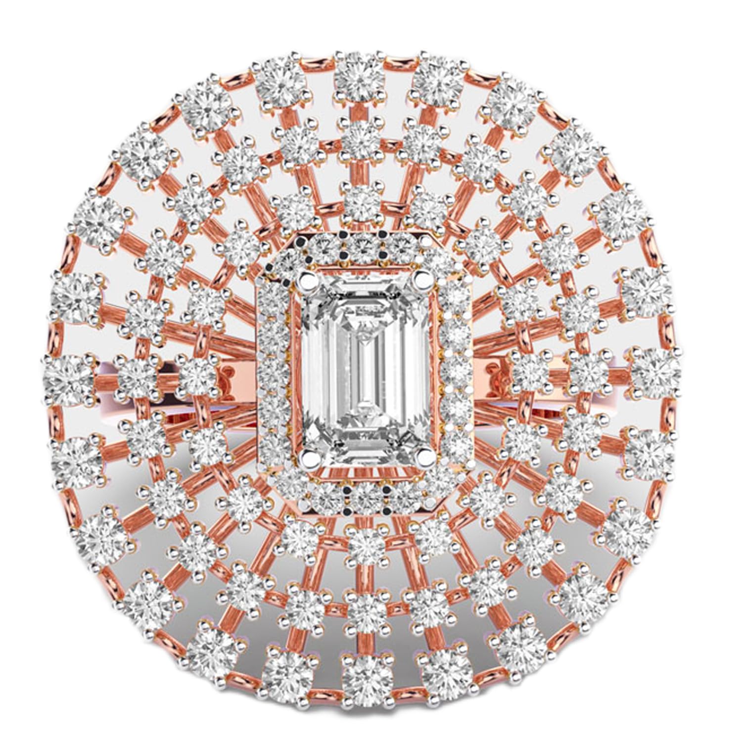 Bague moissanite en argent 925 plaqué or qui ne noircit pas - 5