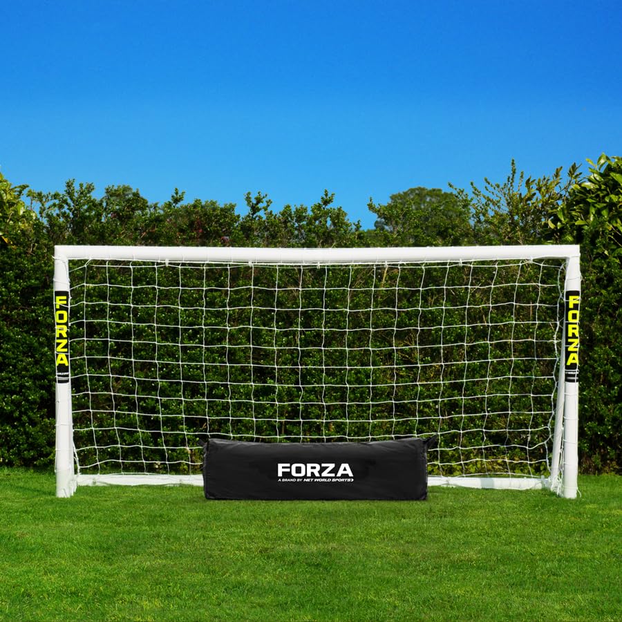 FORZA 8 x 4ft Kids Soccer Goal - The World’s #1 Backyard Goals! | 100% UK-Made, 3 Min Setup, Unbreakable Goalpost + Target & Ball Bundle - Buy FORZA,
