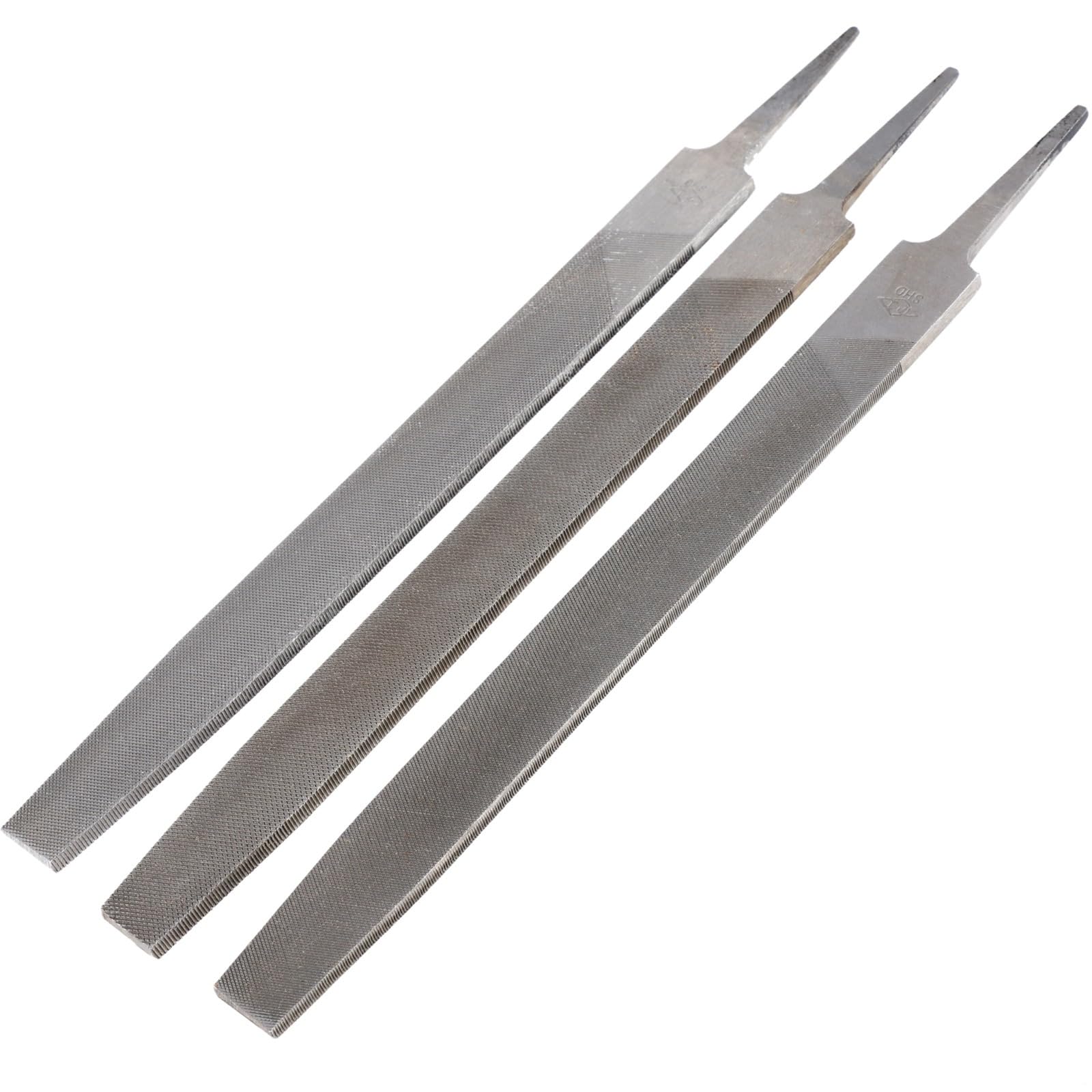 Juego de 3 limas de fresado de 10 pulgadas, limas de corte de precisión para laminado y acero, fino, mediano, corte grueso, corte de molino de perfil