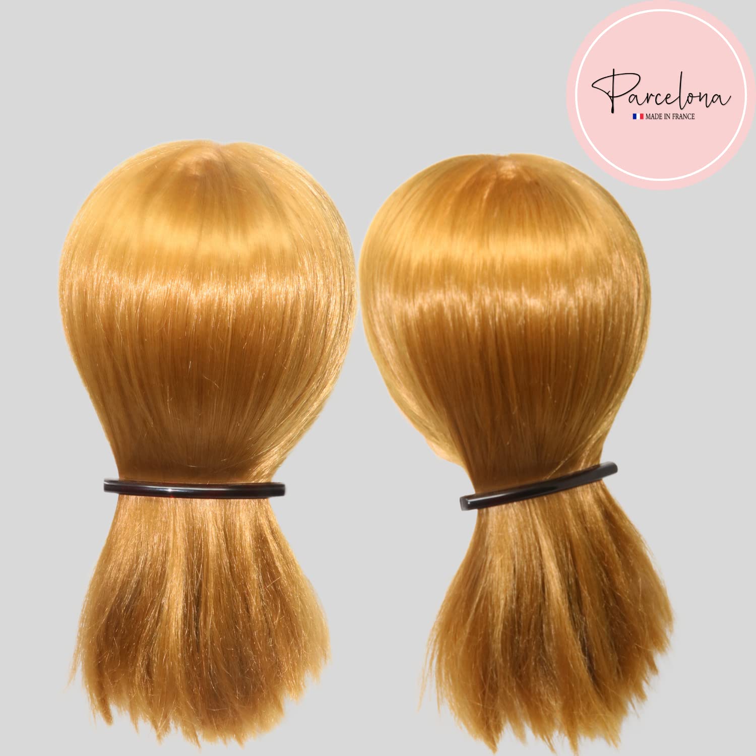 Parcelona French Long Narrow Large Celluloid Set of 2 Acetate No Slip Automatic Hair Clips Strong Hold Hair Barrette for Women and Girls, Made in France (Tortoise Shell-Black) - Image 6