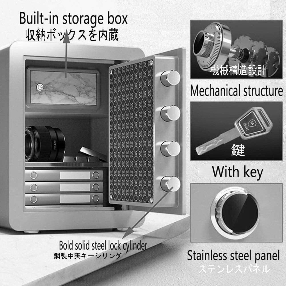 RLKHXBS Safe,Home Safe, Safes and Lock es, Money Furniture Safe Large Fireproof Steel Safes for Home, Hotel and Office Security Cabinet, Mechanical Password, 45 cm High