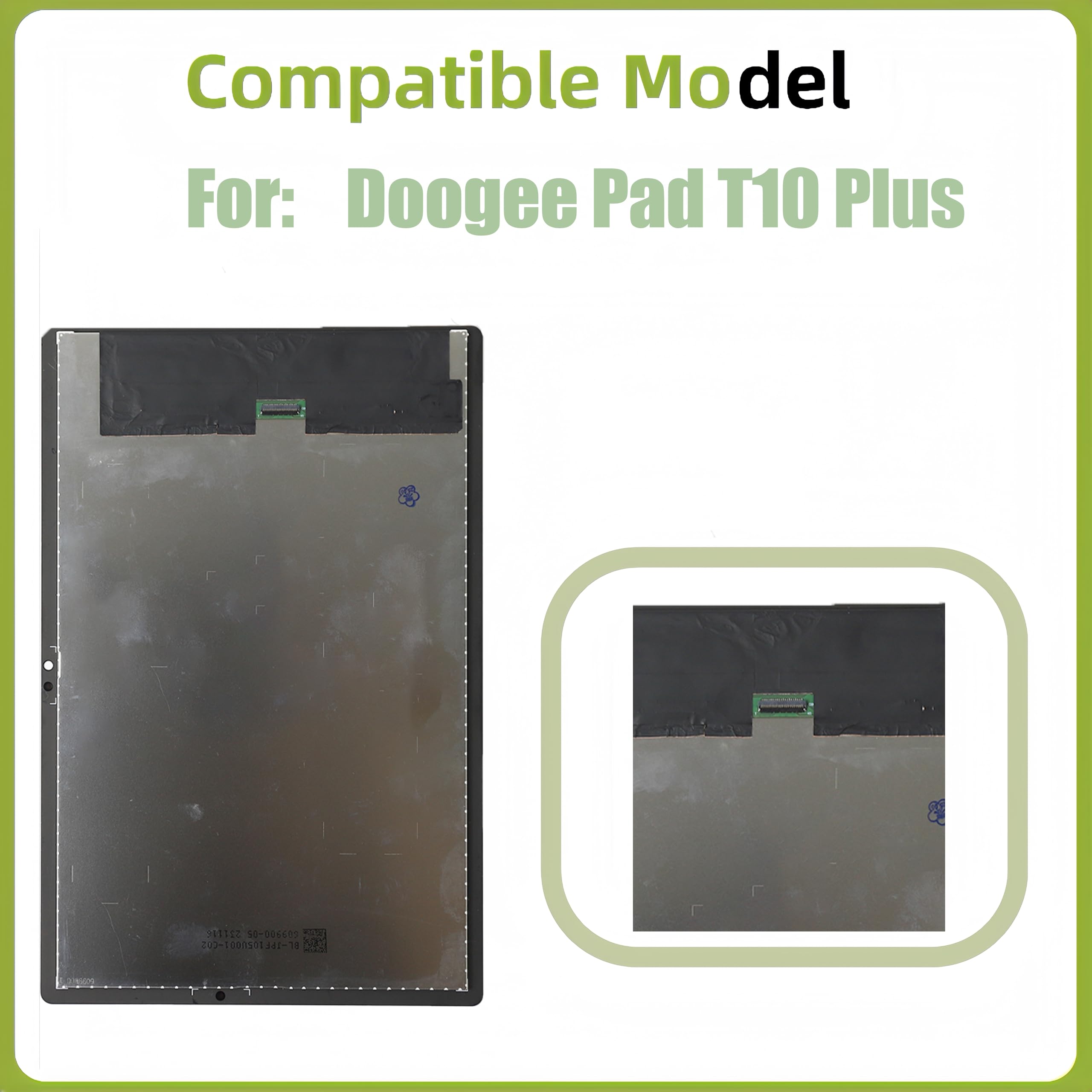 Pantalla LCD para Doogee T10 Plus [con huellas dactilares] [10,5 pulgadas] Pantalla LCD táctil digitalizador con juego de herramientas