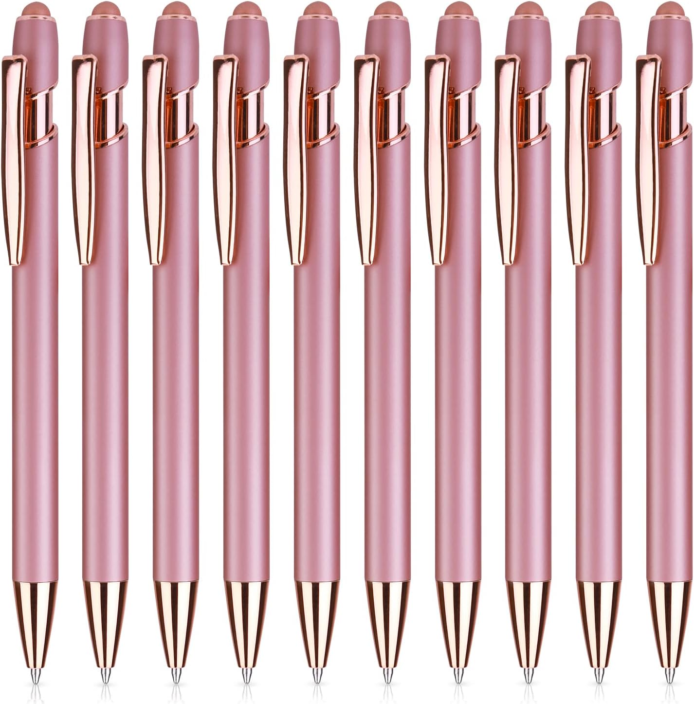 TIESOME 10 Pieces Ballpoint Pen with Stylus Tip, 2 in 1