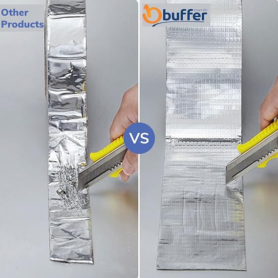 Buffer 2 Mt Yüksek Sıcaklık Dayanan Su Geçirmez Çatı Duvar Çatlak Onarıcı Yapışkan Bant Folyo 5 Cm