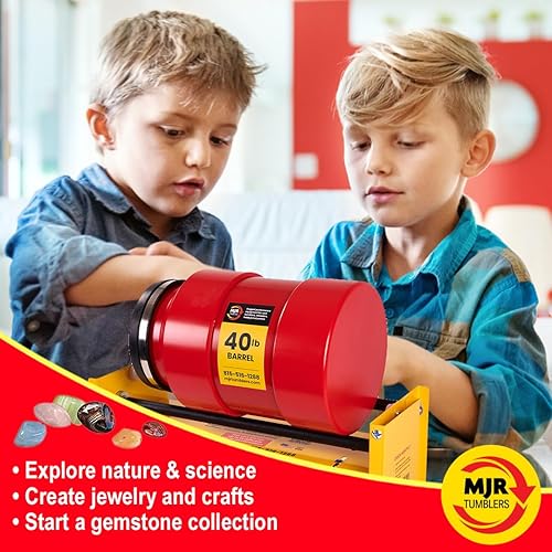 Miniatura 4 de MJR Tumblers Barril de vaso de roca de 2.75 galones, barril de repuesto para pulir rocas, herramienta pulidora de rocas, 40 libras