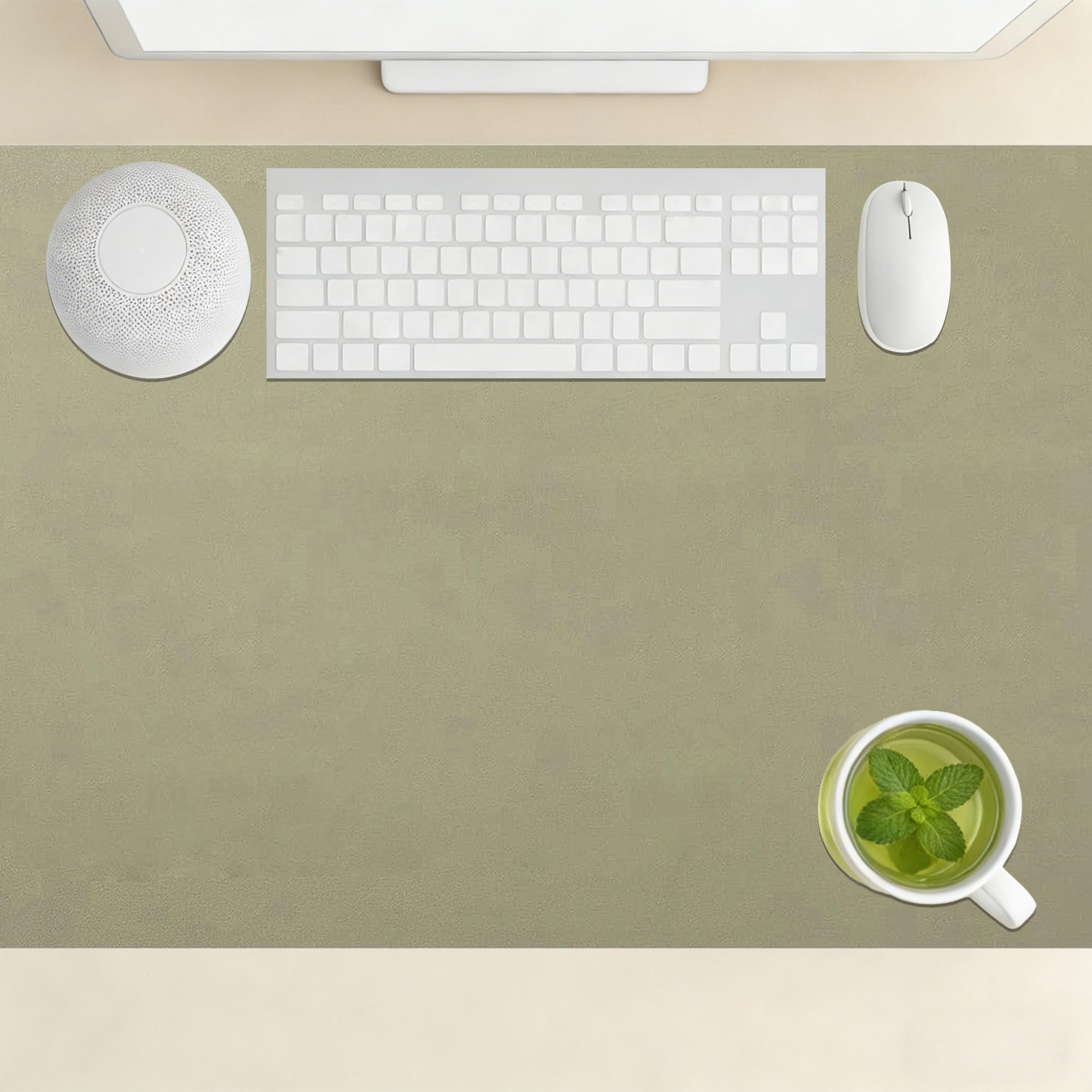 Sottomano Scrivania 90 x 106 cm Antiscivolo Tappetino Scrivania Grande Facile da Pulire per Laptop, Copri, Verde