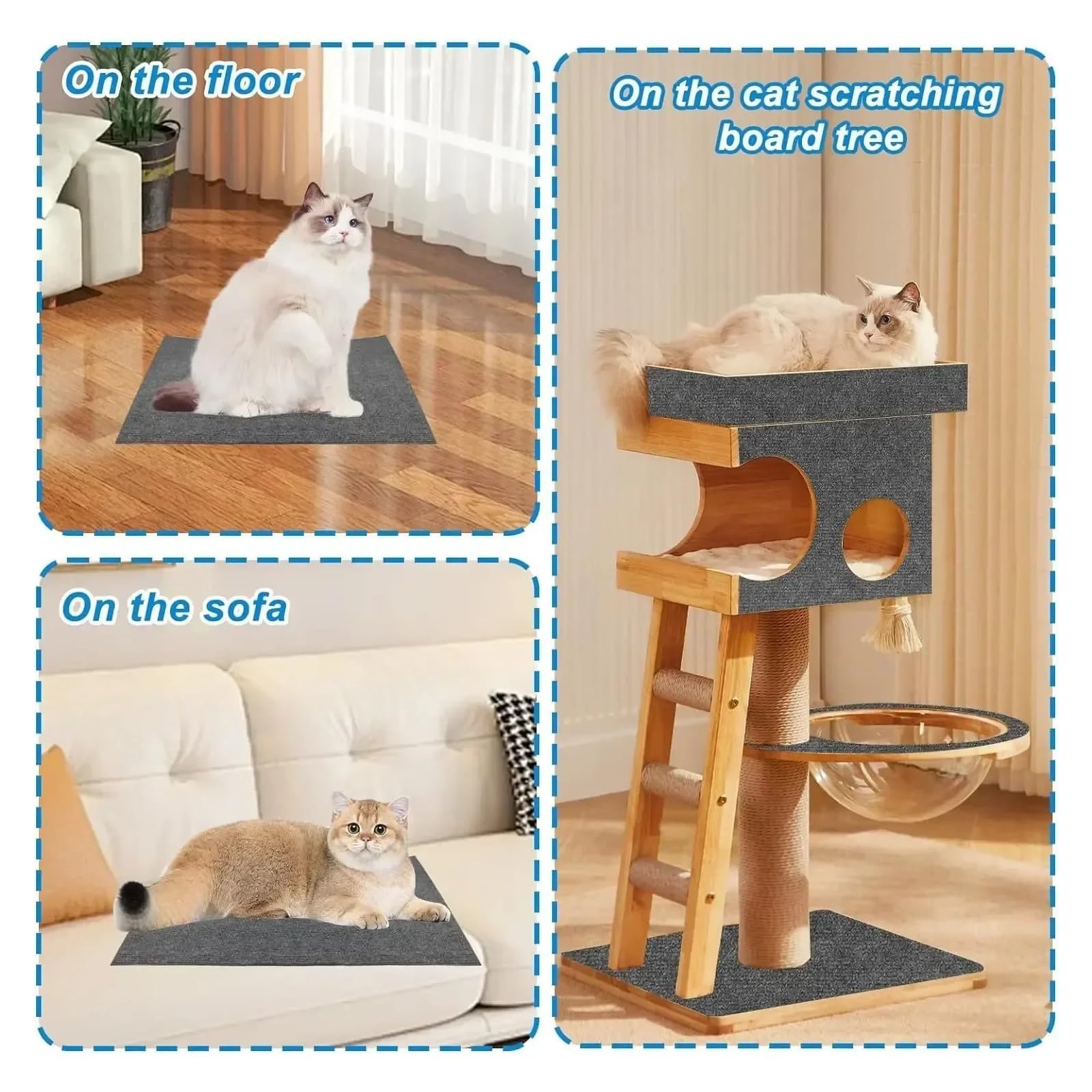 Protector Sofa Gatos Sofá Autoadhesivo de Pared DIY Gatos protección contra arañazos Patas afilar Tablero Alfombra Recortable para Sofás y Alfombras(Brown,40X300CM)