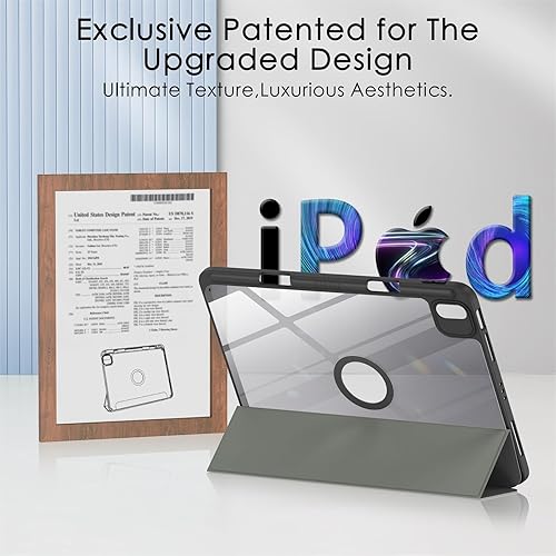 Miniatura 8 de Soke Funda para iPad Air de 11 pulgadas 2024 y iPad Air (54 generación, 20222020) con soporte para lápices, apagado y encendido automático +