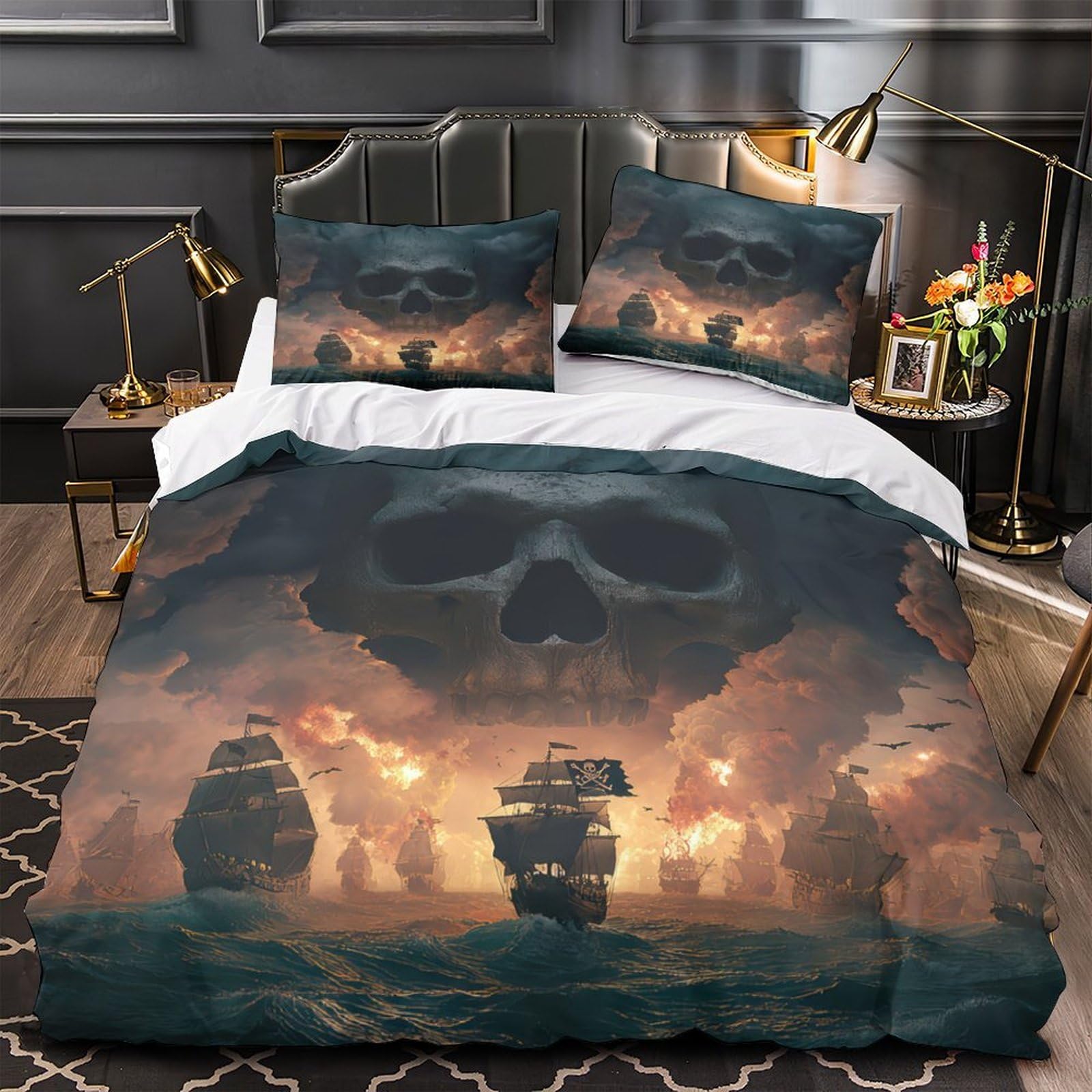 Housse de couette hypoallergénique king pour lit douillet sans allergènes