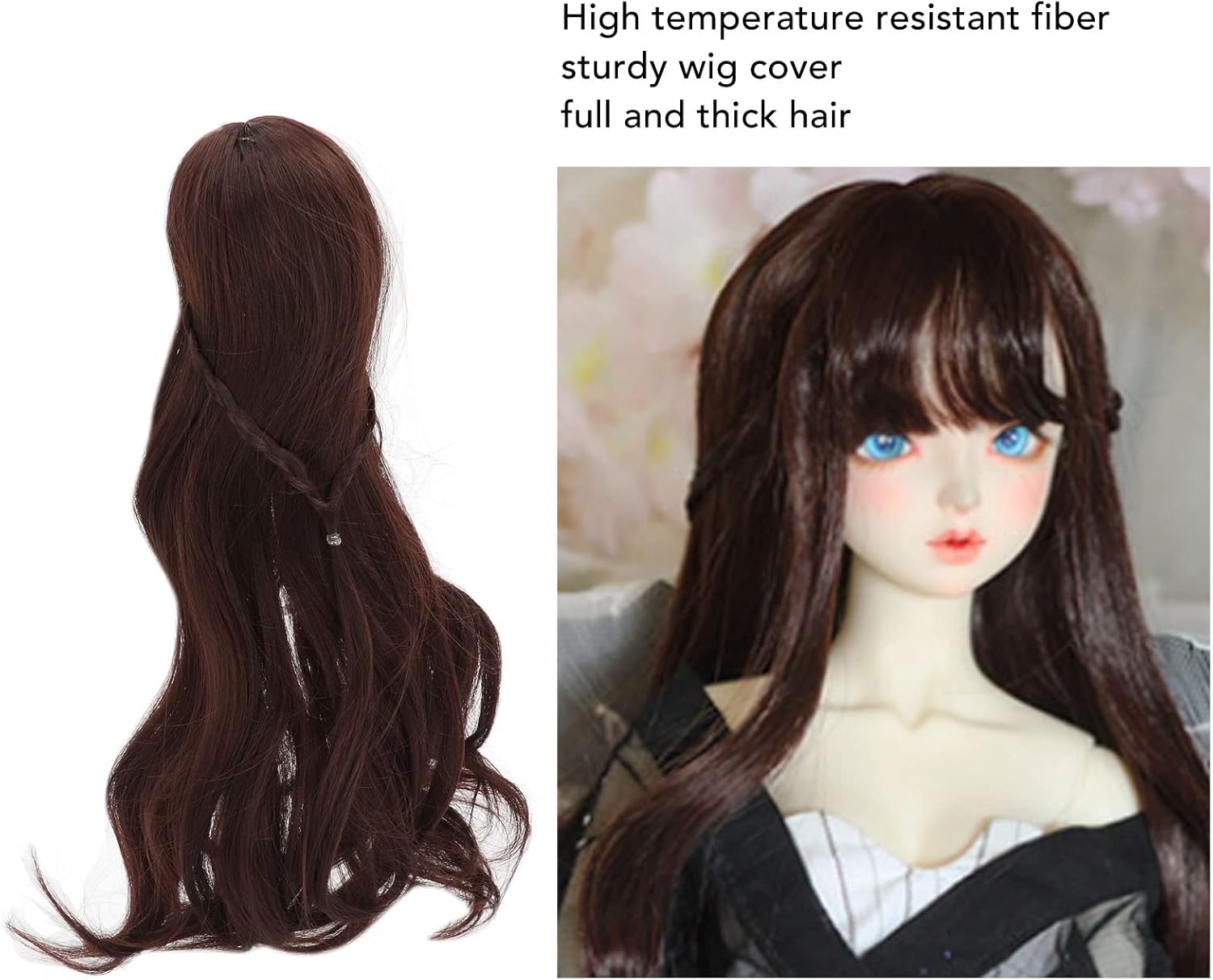 Long Straight BJD MSD DOD Pullip Doll Wig - 30cm Heat Resistance Fiber For 1/3 Scale Dolls
