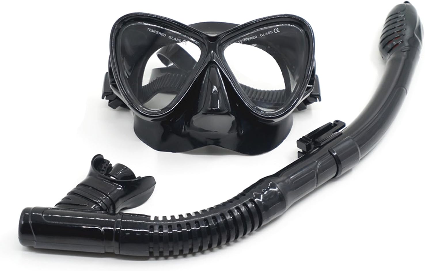 SWICEN Scuba Diving Mask, Snorkeling Goggle with Tempered Glass Lenses, 100% Anti-fog & Anti-leak Technology, Dry Snorkel with Soft Silicone Mouthpiece for Adults and Youth, Easily Adjustable Silicon Straps, for Adults and Youth