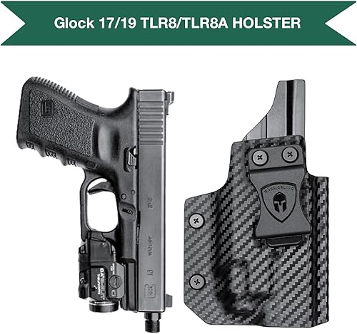 Miniatura 4 de WARRIORLAND IWB - Funda Kydex de Corte Óptico Compatible con Glock 17 19 19X 44 45 Gen 3-5 y G23 32 Gen 3-4 TLR-8TLR-8A, Porta Interior en la