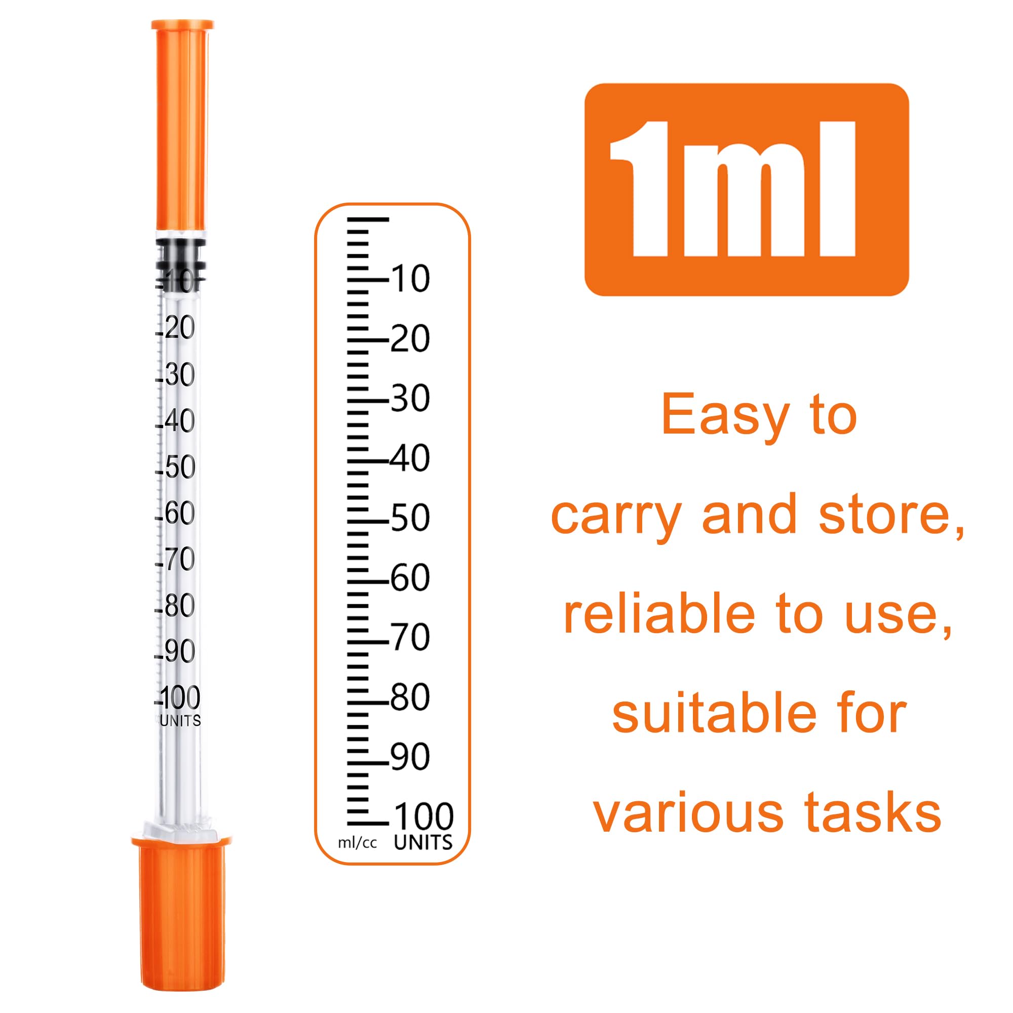 1ml Syringe 29Ga1/2Inch13mm 100Pack 1cc Tool — Amazon image 2