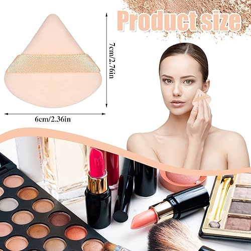Miniatura 19 de 6 esponjas de maquillaje triangulares, esponja de maquillaje suave, para polvo facial, base cosmética, herramienta de maquillaje, relleno