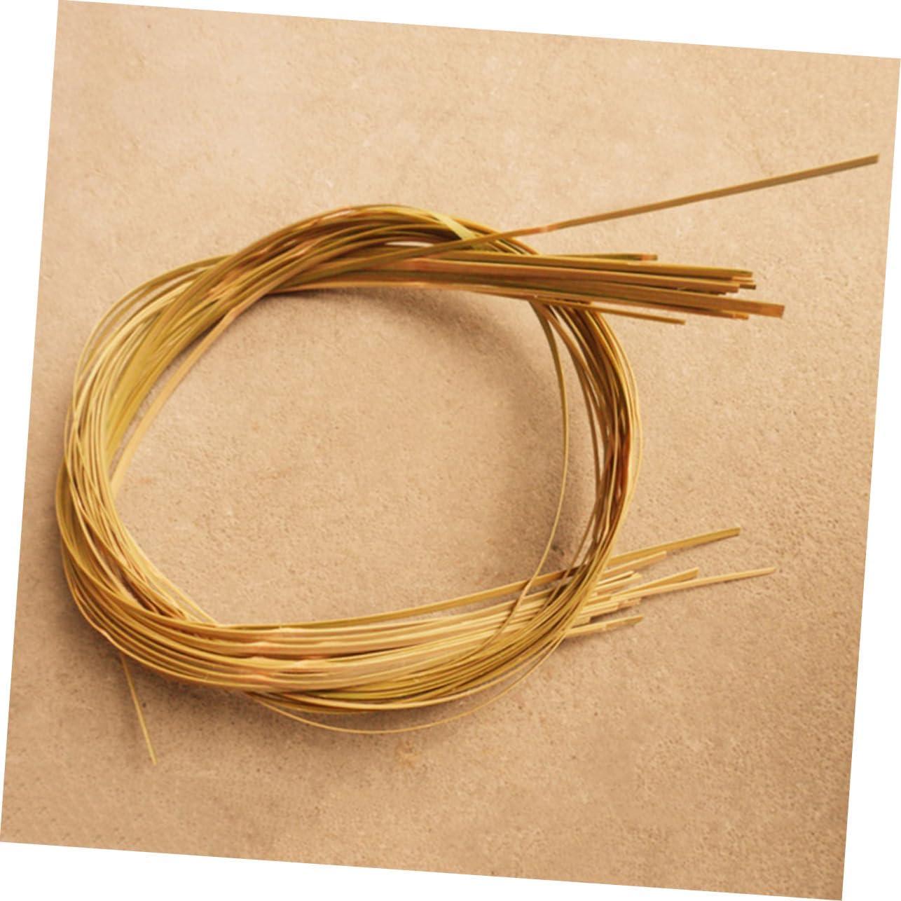 Homoyoyo Roll 20pcs Flat Reed Strips Basket Cane Weaving Supplies DIY Basket Kit