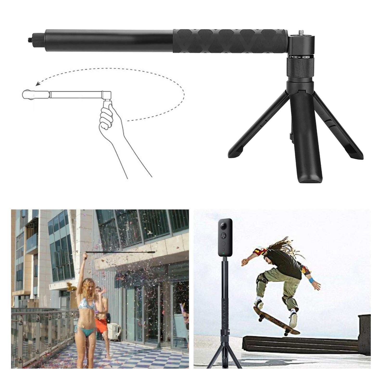 Treppiede Pieghevole per Selfie Stick con Asta Estesa per FotocameraOne/X