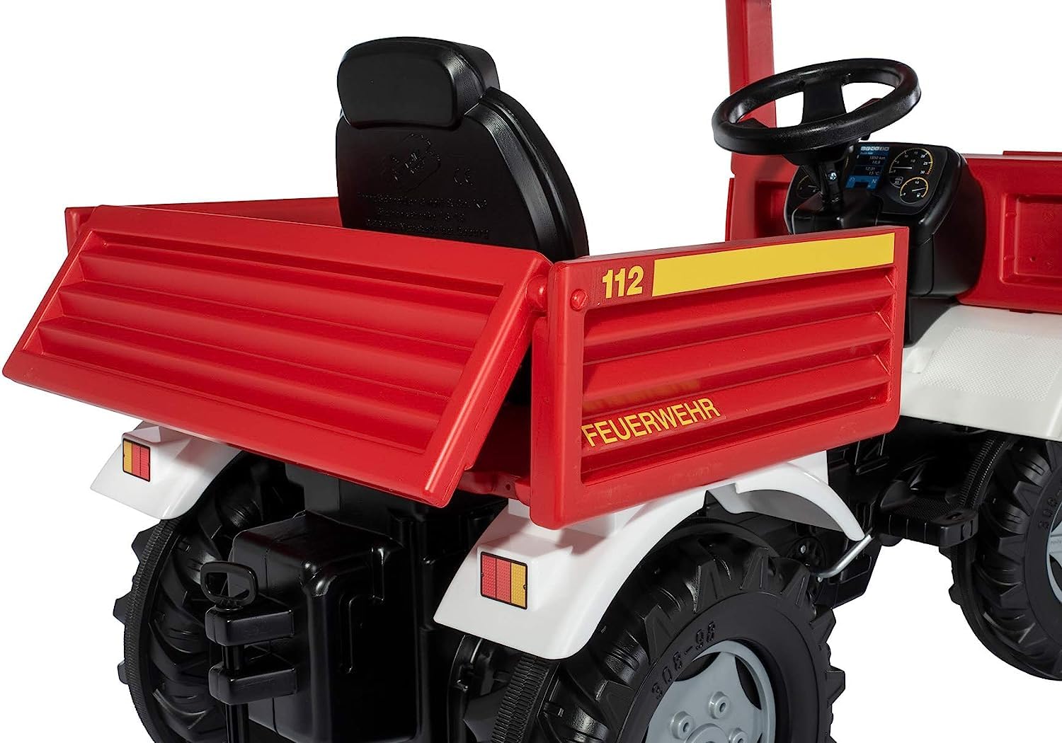 Rolly Toys Fire Unimog Pompier Edition 2020 Voiture à pédales 3-8 Ans avec remorque