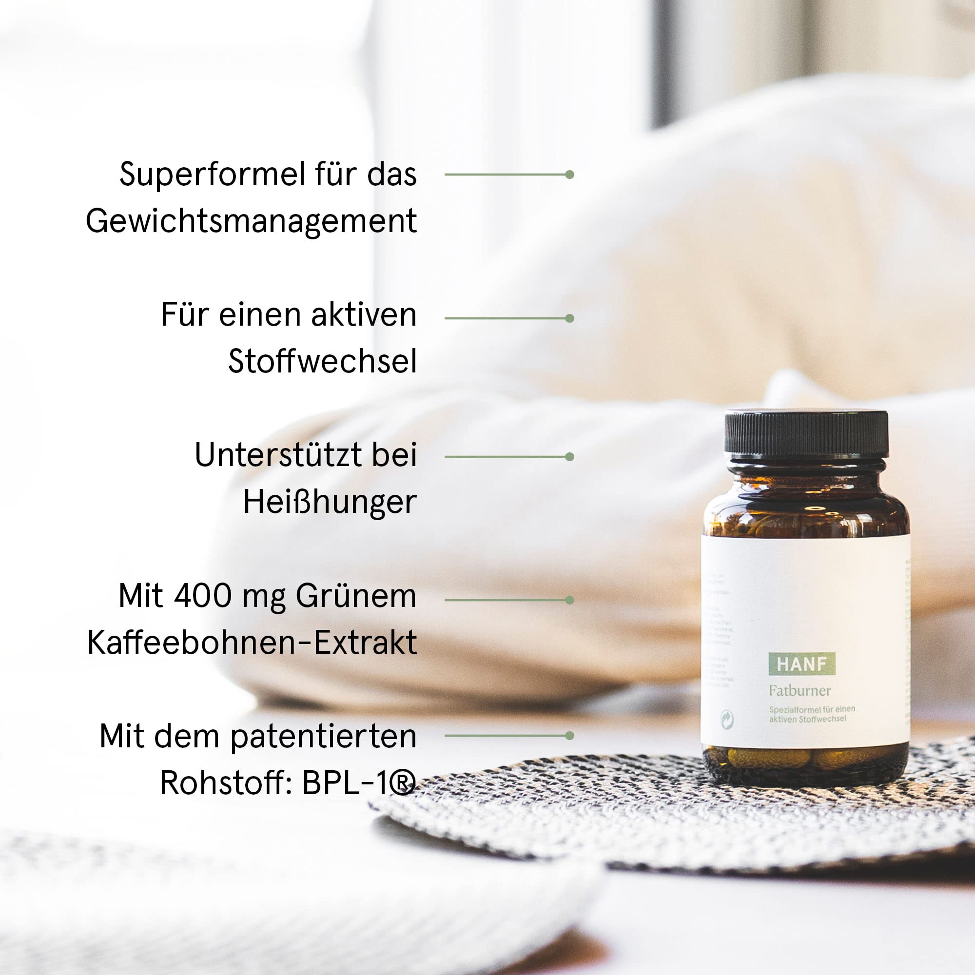 Fatburner Kapseln mit BPL-1® zum effektiven Abnehmen | Reduziert nachweislich Taillenumfang und BMI | 100% vegan | Für schnelle Ergebnisse mit B-Vitaminen & Probiotika