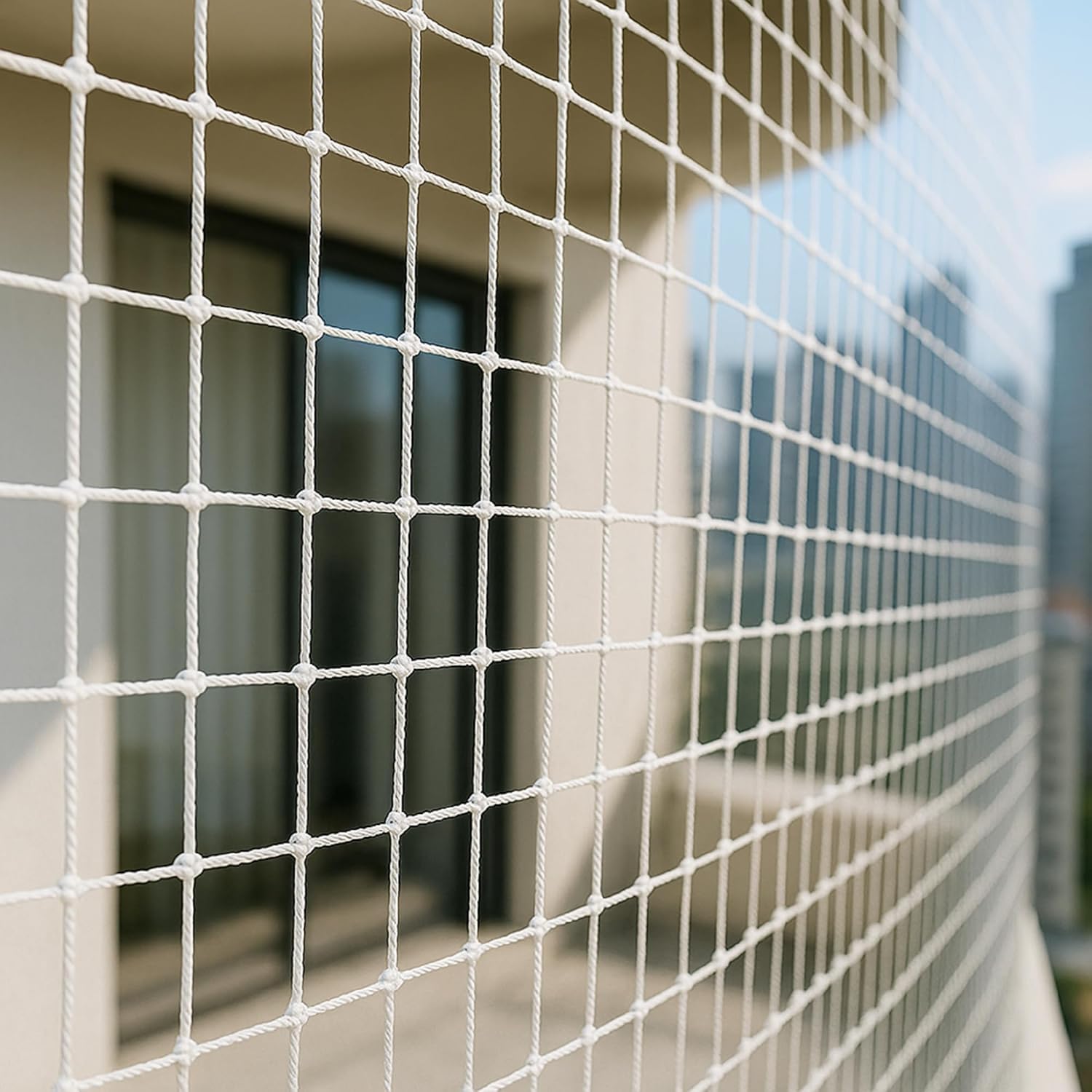 10 x 12 Ft Heavy Duty Balcony Bird Net | UV Stabilized 15 PLY Pigeon Protection Mesh | Bird Safety Net for Windows, Terrace, Open Gallery & AC Outdoor Units-image-7