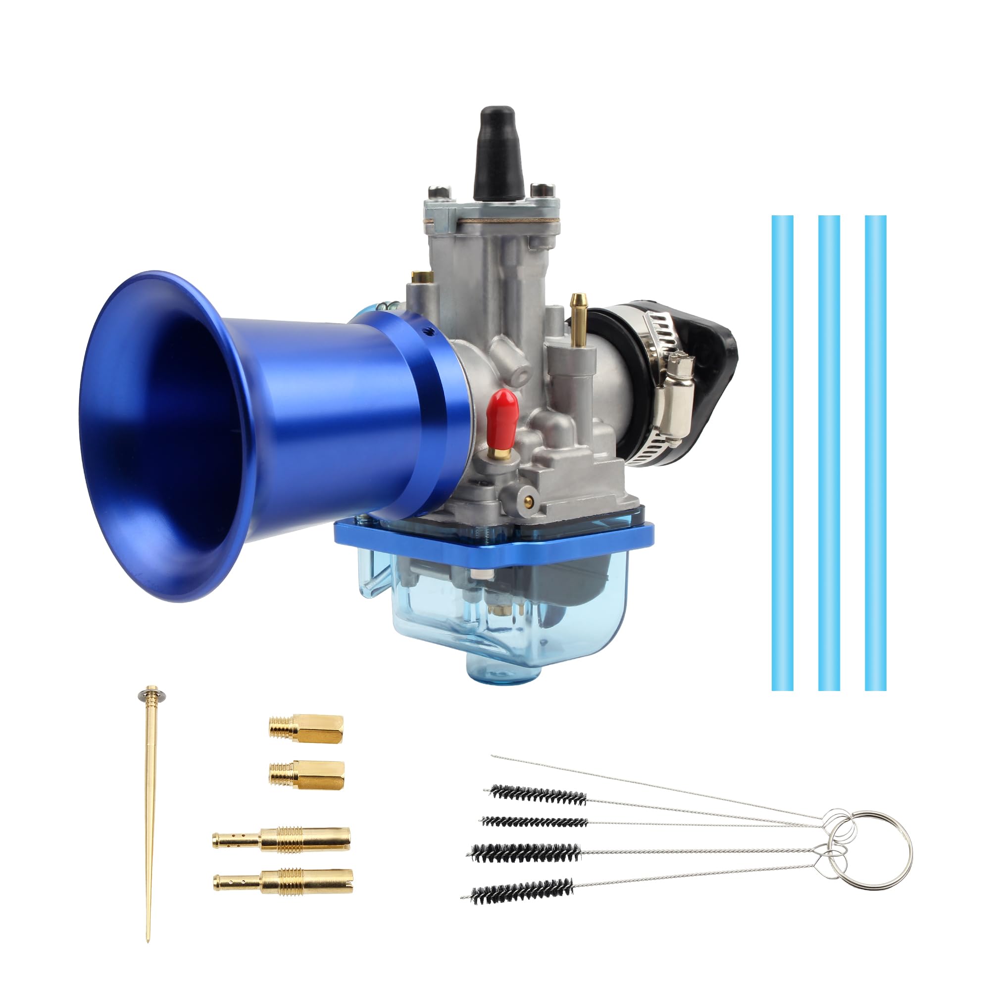 PowerMotor PWK 30mm Carburetor,Mortorcycle Universal Racing Carburetor Intake Pipe Kit For 100cc-150cc 2T 4T Engine Scooter Motocross ATV Quad Pit