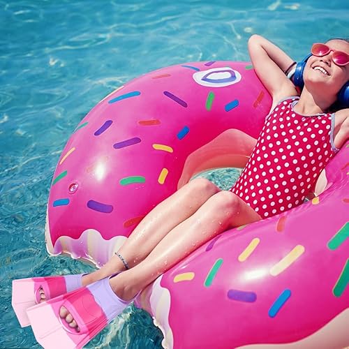 Vista 251 de Aletas de natación para niños, aletas cortas para niños, aletas de natación para entrenamiento de natación para niños y niñas principiantes Un