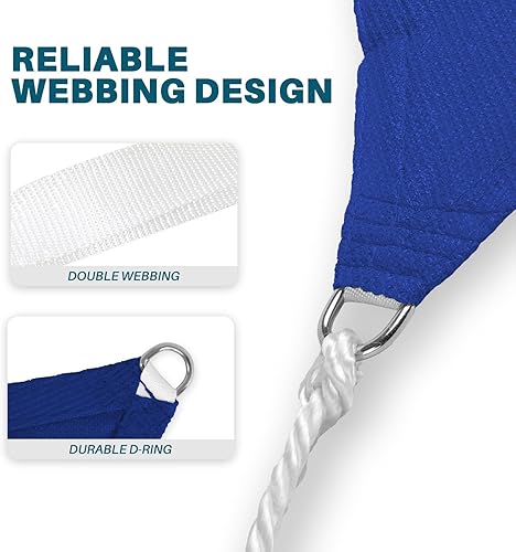 Miniatura 3 de Coarbor Toldo parasol triangular de 8 x 8 x 11 pies, para exteriores, patio, terraza, jardín (azul)