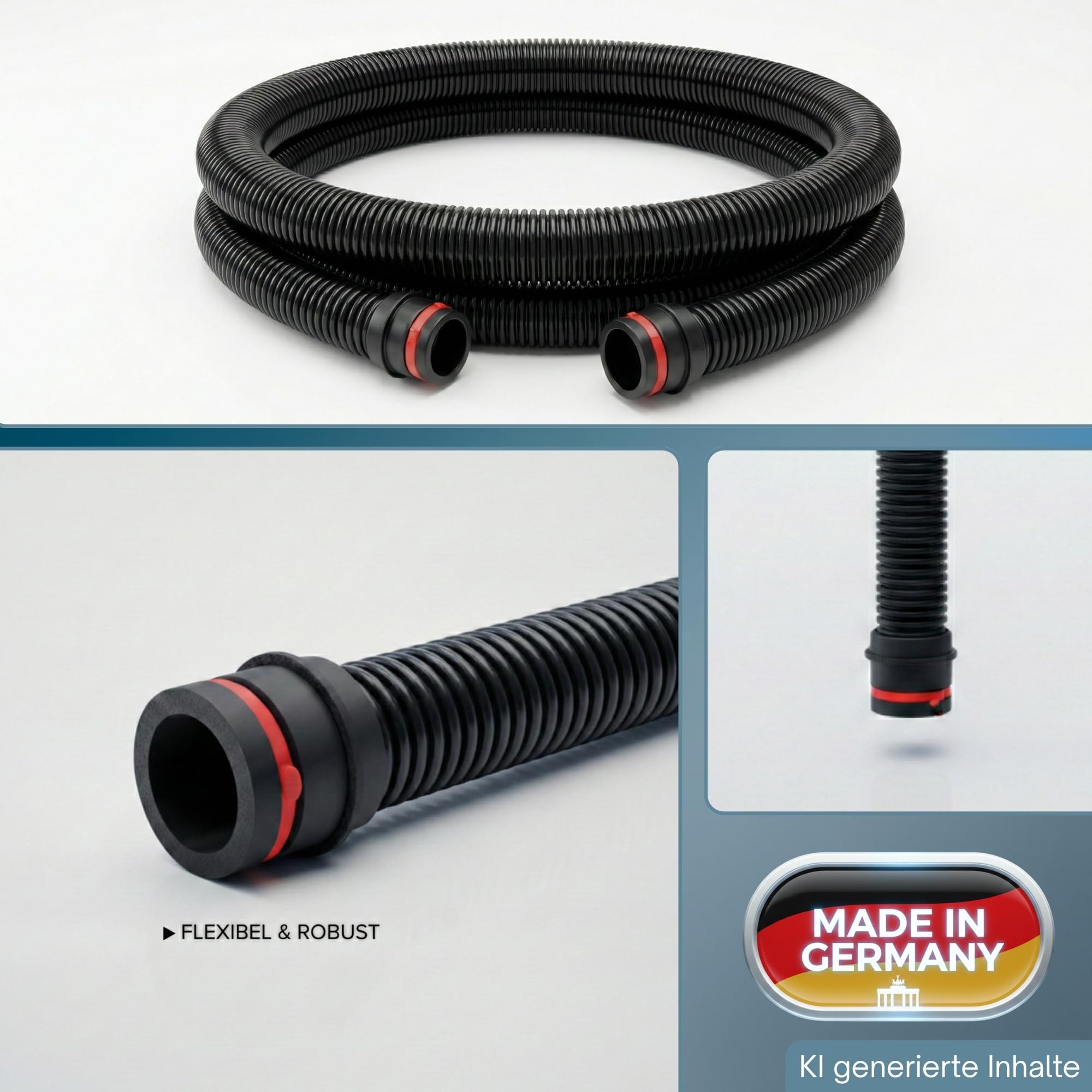 Tuyau compatible avec Bosch Click and Clean - Pièce de rechange pour aspirateur sec et humide - Gaz 18 V-10 (2,5 m)