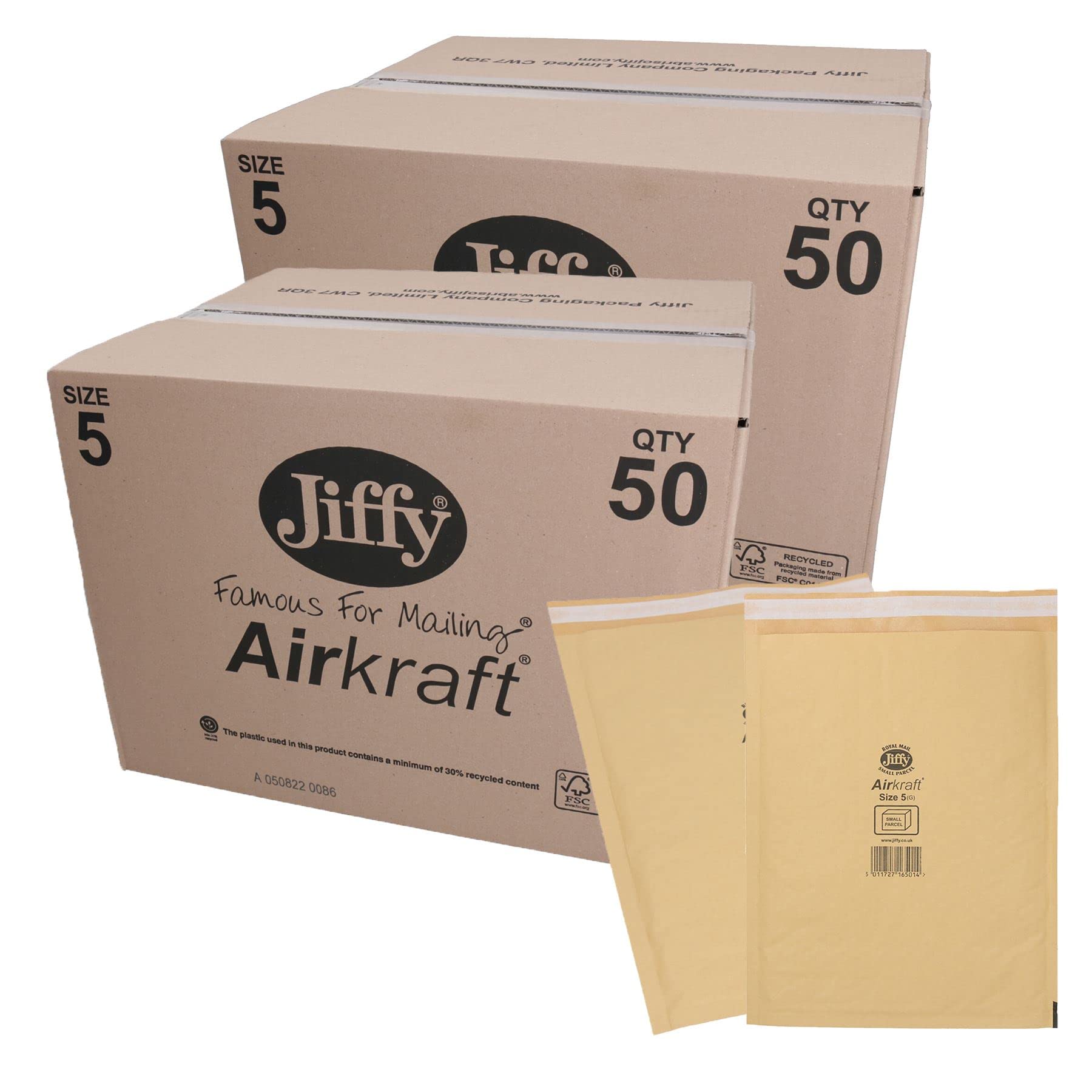 AB Tools 100pk Genuine Gold Jiffy Bag Airkraft Bubble Padded Mail Bag Envelope Size 5