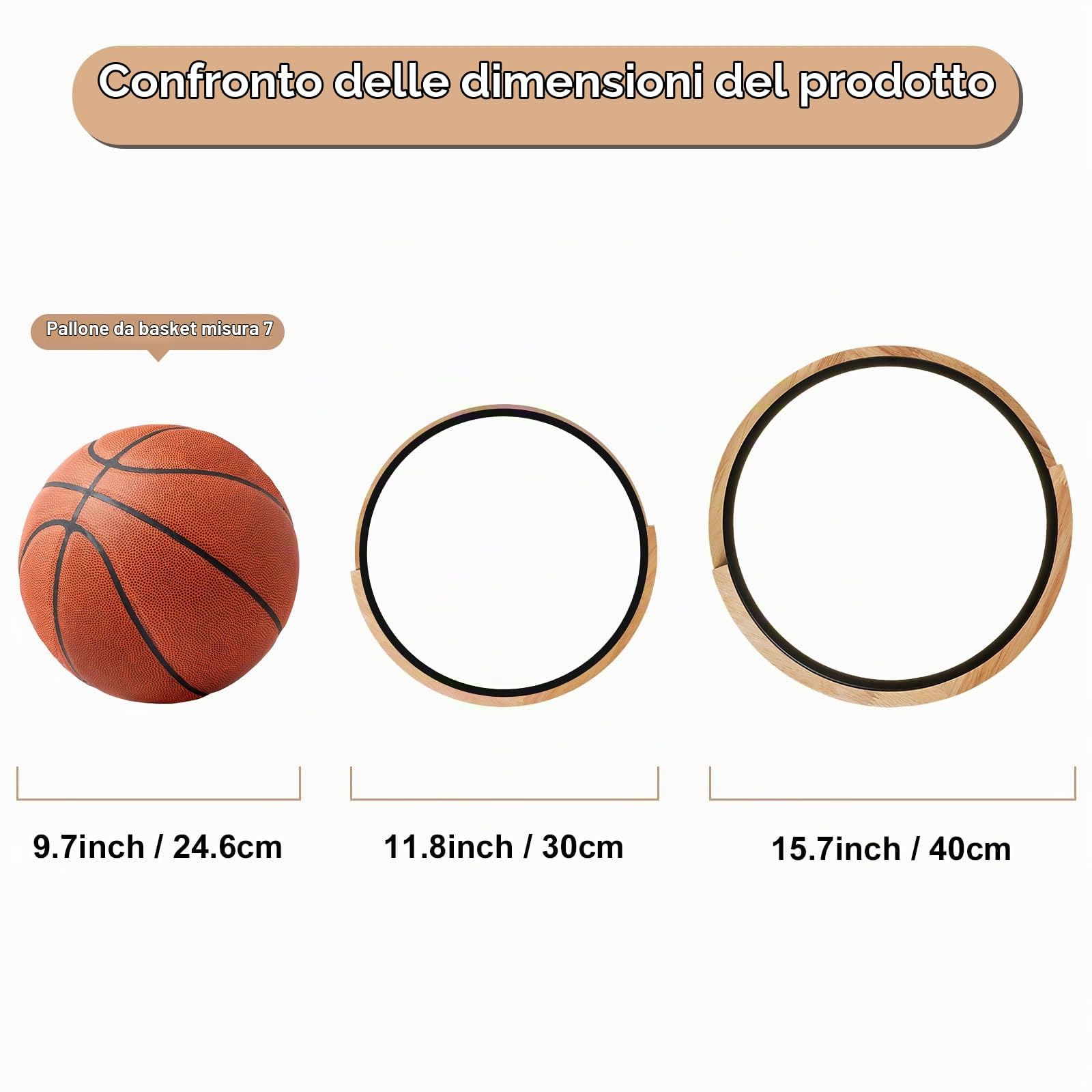 WOKNOS Lampada da soffitto, Plafoniera Bianca 40 cm, Lampada LED 36W con legno per camera da letto, soggiorno, cucina, corridoio, sala da pranzo, 4000K