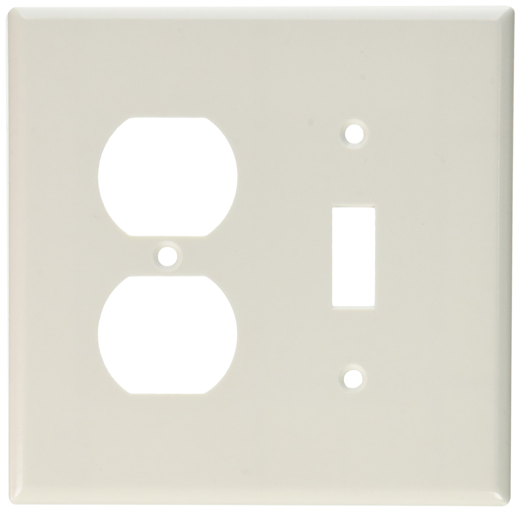 Plaque murale Leviton 2-gang blanc avec 1-toggle et 1-duplex 80505-W