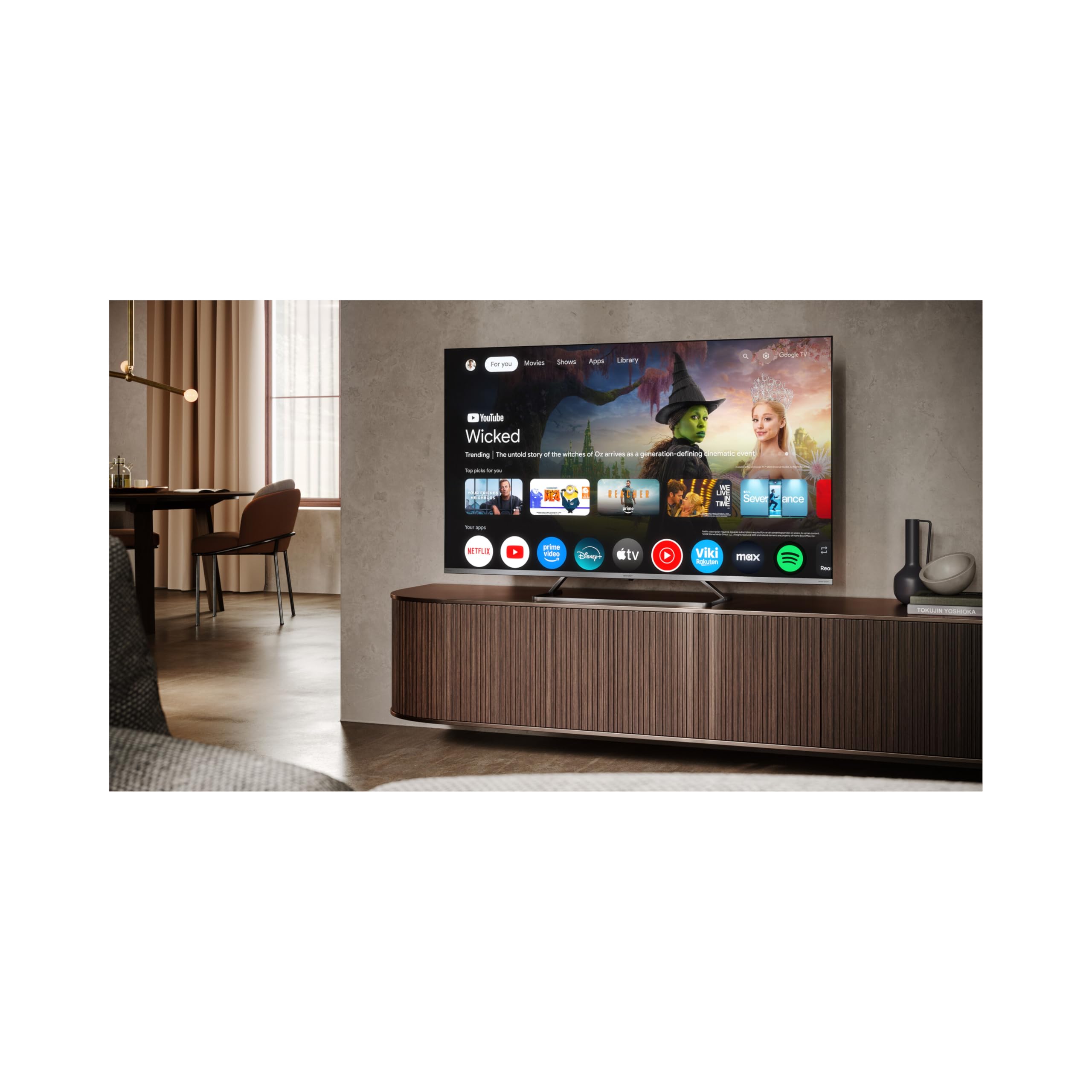 Sharp TV Smart 50 pollici 4K Ultra HD Mini LED QLED Harman Kardon HDMI eARC Dolby Vision Dolby Atmos 50JP7265E