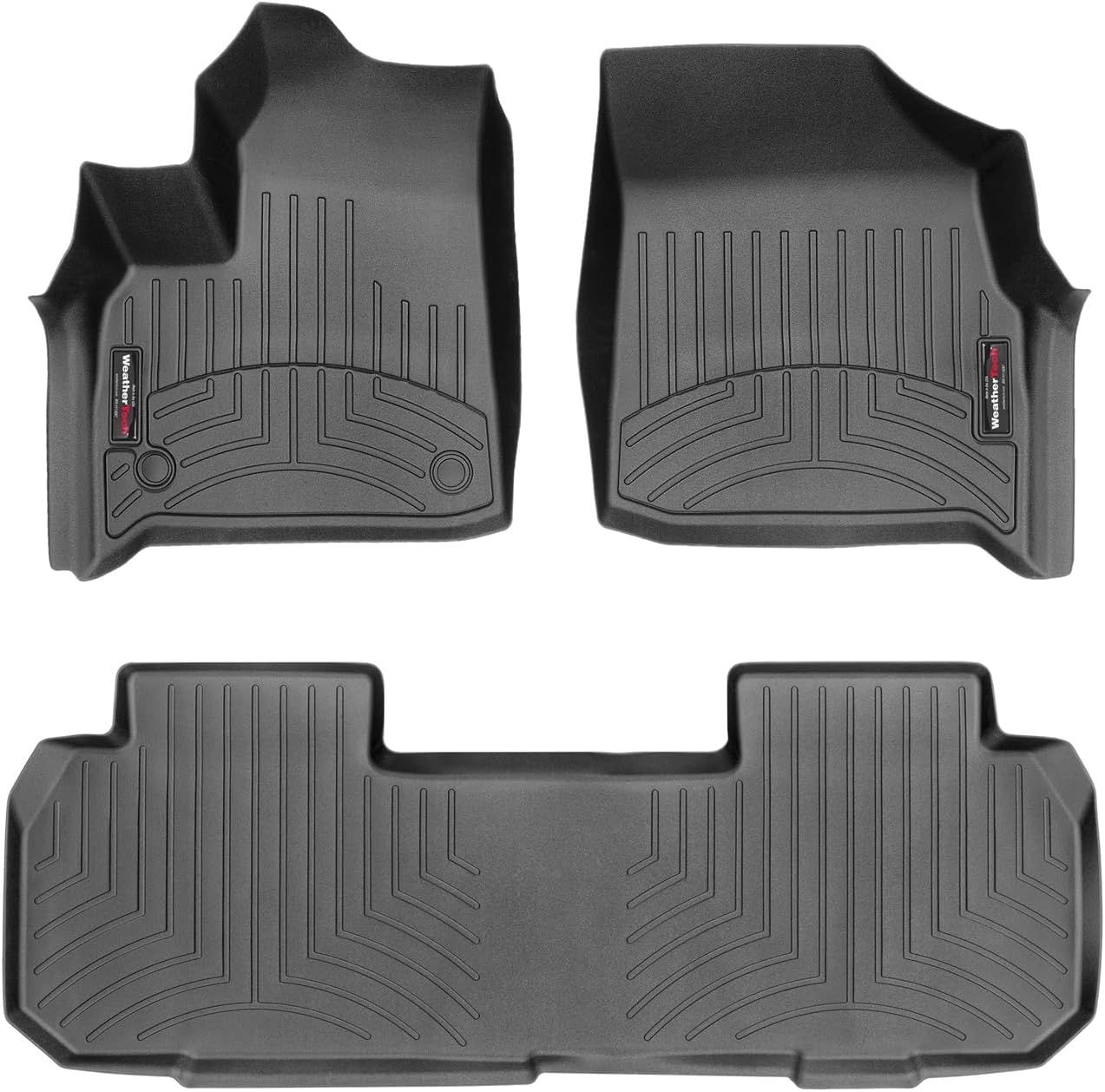 WeatherTech Custom Fit FloorLiners for Chevrolet Traverse Limited, Traverse, 1st & 2nd Row (441228-1-3), Black