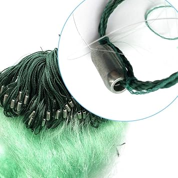 Running Water Nylon 3 Layer Monofilament Gill Netting, PVC Floats and Hollow Weights, Soft Green Large Fishing Gill Net, 8m - 30m High, 130m Length, 2.4-6.7 Inch Full Mesh Hole Size
