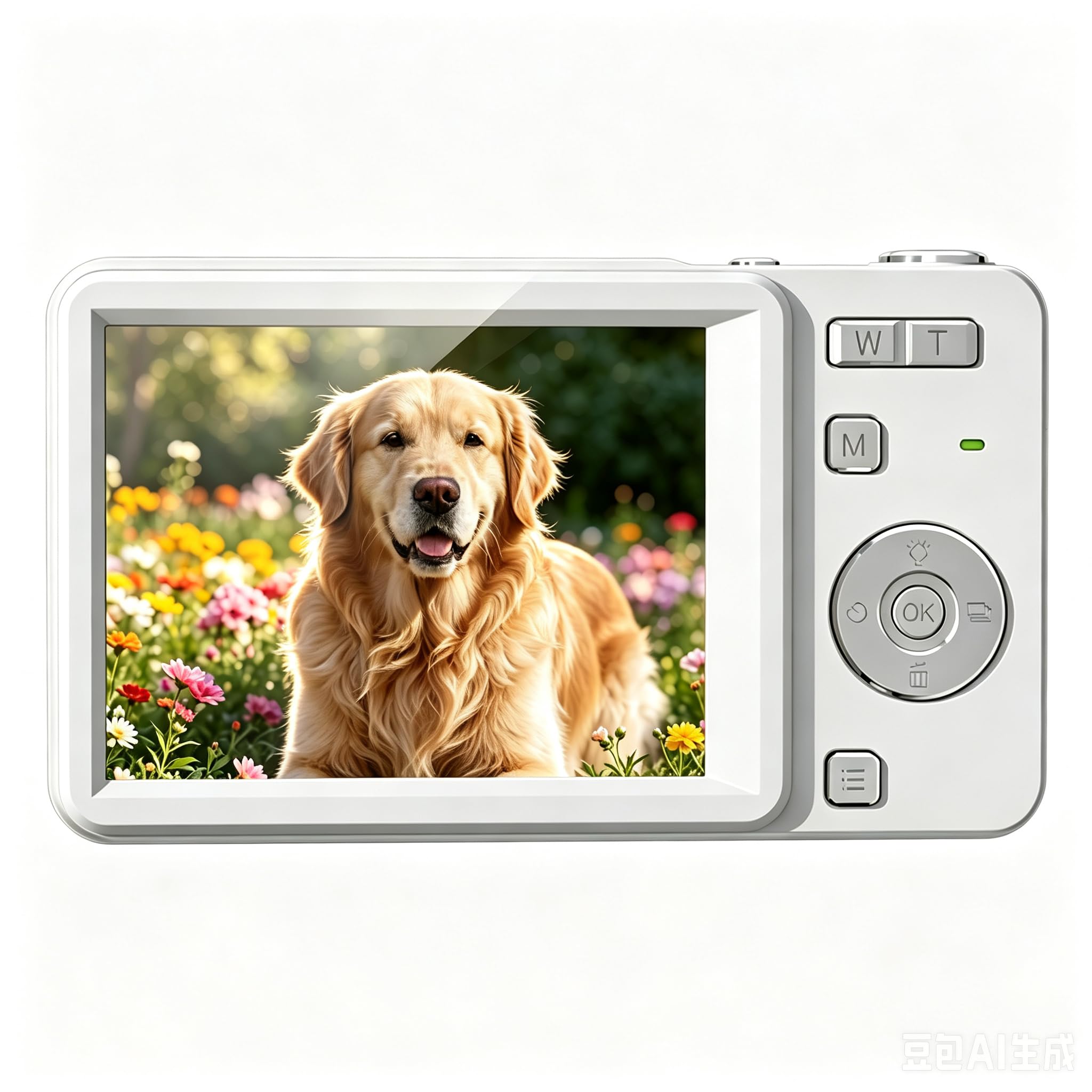 Przenośna kamera cyfrowa 4K, 64 MP, 16-krotny zoom, stabilizacja obrazu, typ C, przenośna kamera fotograficzna do vlogowania, dla dzieci, nastolatków (biały + 32G)
