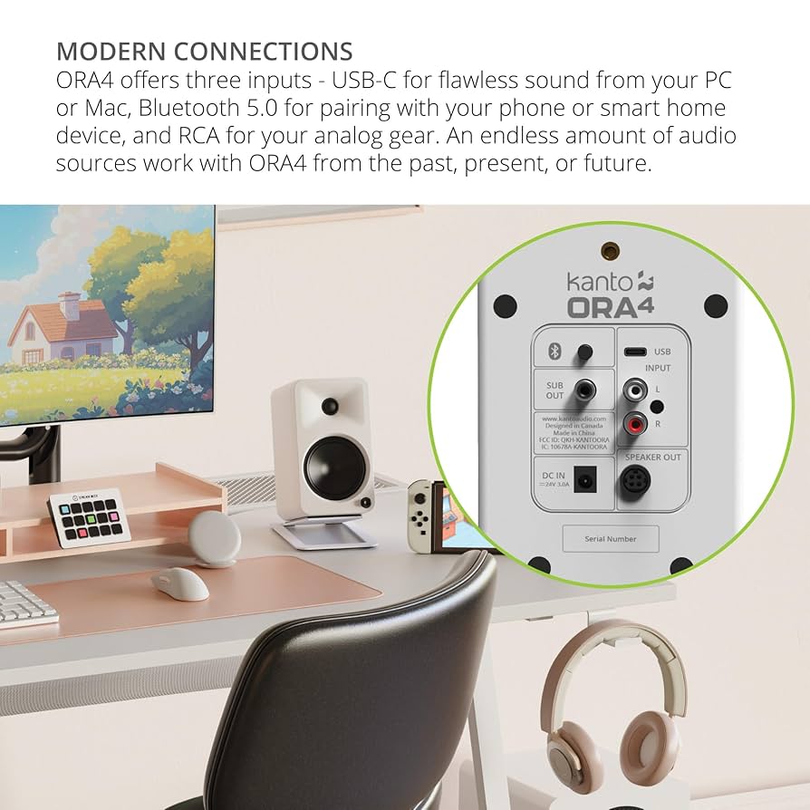 Amazon.com: Kanto ORA4 140W Powered Reference Speakers with