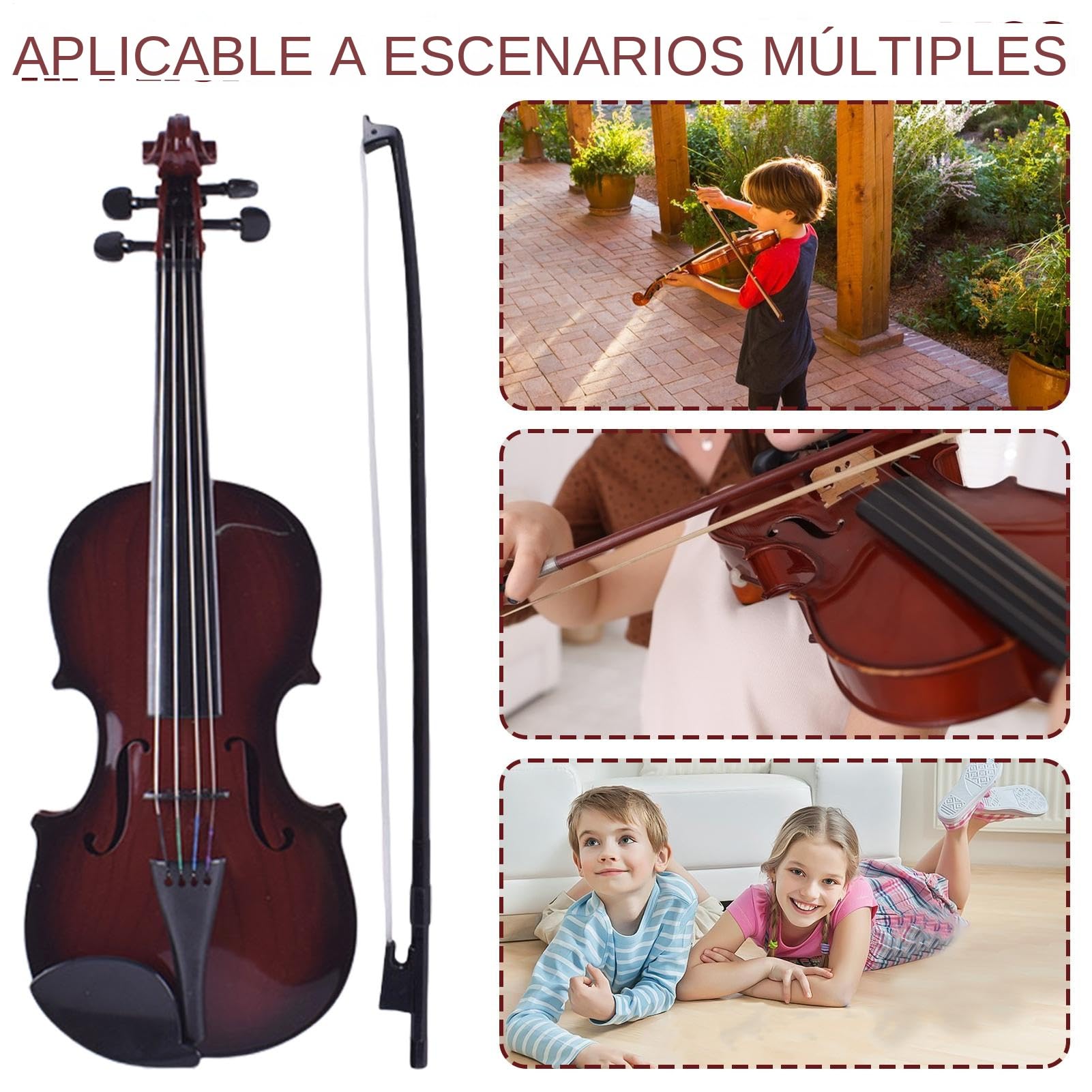 Violín para Niños Pequeños | Instrumento Bebé,Instrumentos Musicales Niños para Colección Aprendizaje Diario en Casa Preescolar Ninos Ninas Principiantes