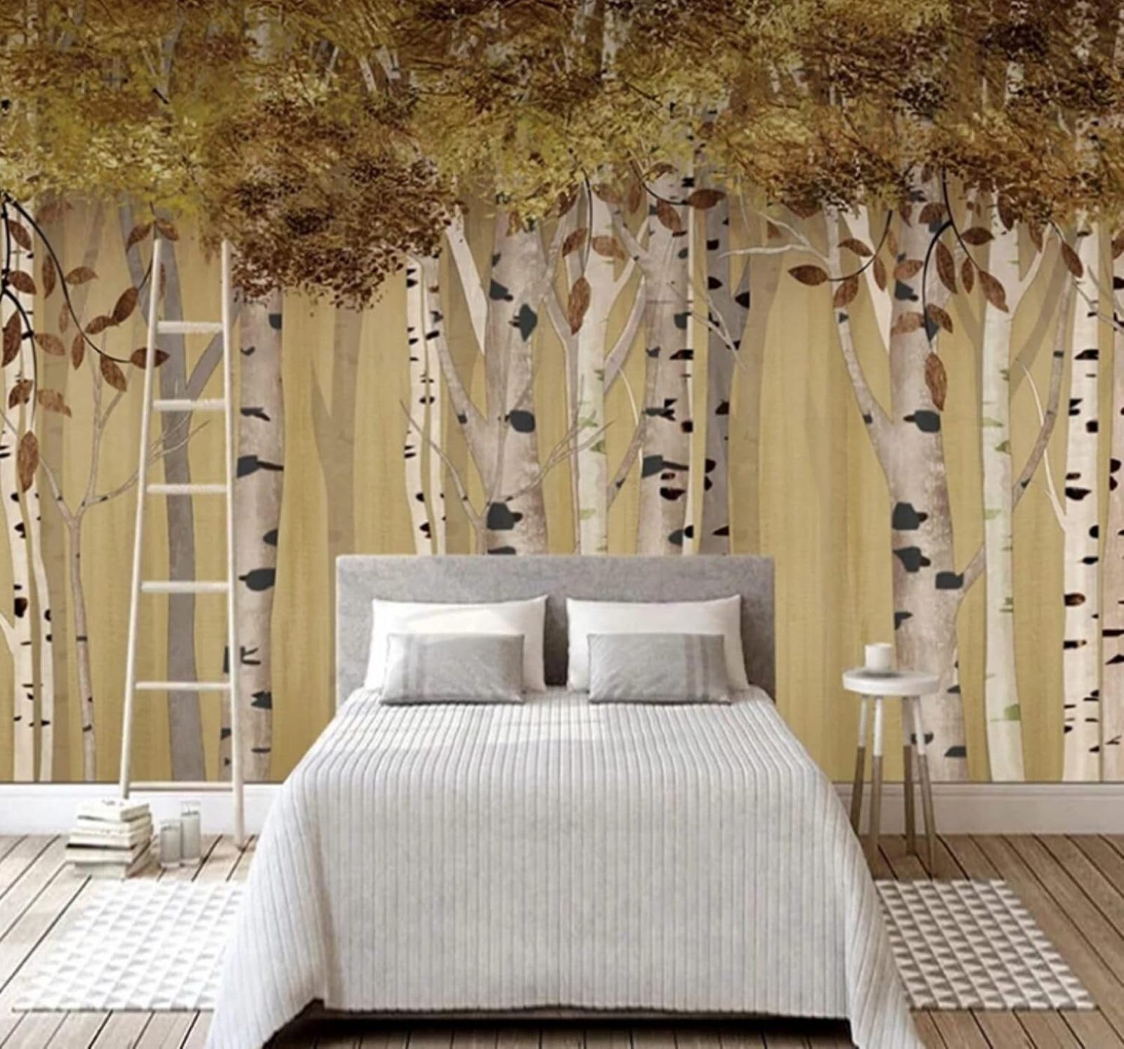 Wallpaper-3D-Xlm 430Cm×300Cm(B×H) Retro Three Dimensional Forest Large Tree Pattern 3D Wallpaper Easy Install Feature Office Living Room Sofa Bedroom Tv Background Wall Decoration-430Cm×300Cm