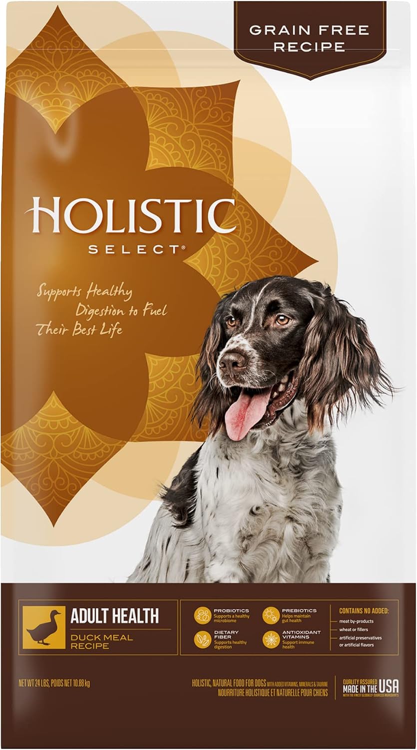 Amazon.com: Holistic Select Natural Grain Free Dry Dog Food, Duck Meal ...