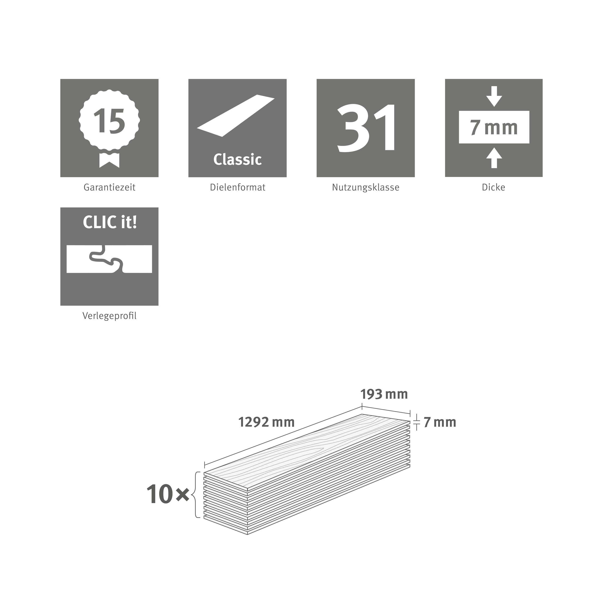 EGGER NatureSense Laminat EL1011 Dimas Wood bunt 1292x193x7mm (2,494m²)