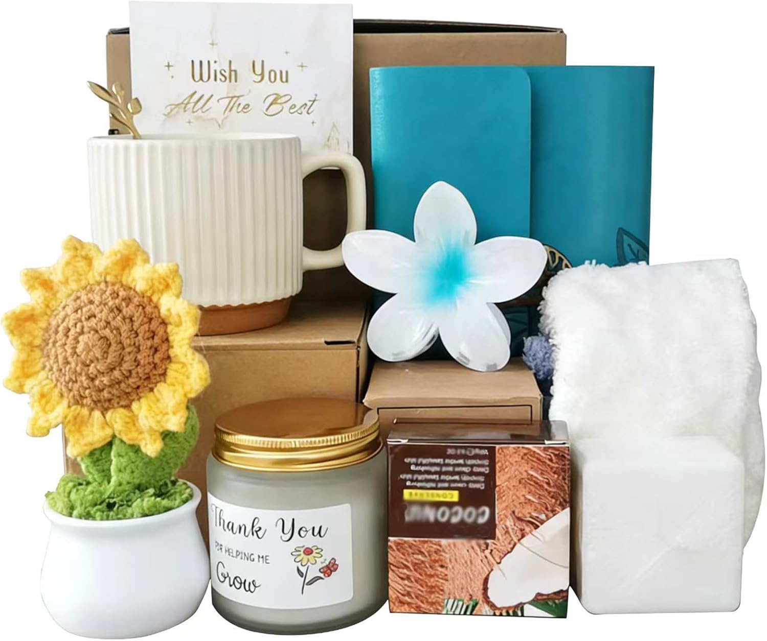 Birthday Gift Baskets for Women Friendship, Gift Basket for Mom Unique Self Care Get Well Gift Box Coffee Mugs for Mom Teacher Coworker Friends Wife
