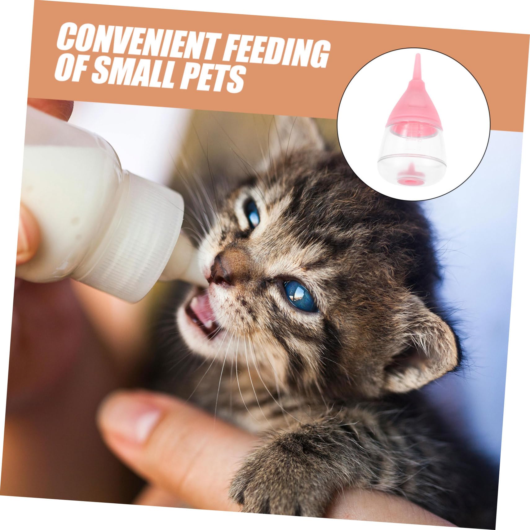 Mikikit Newborn Pet Nursing Bottle Portable Puppy Kitten Feeder with Measurement Scale for Easy Feeding of Cats and Dogs