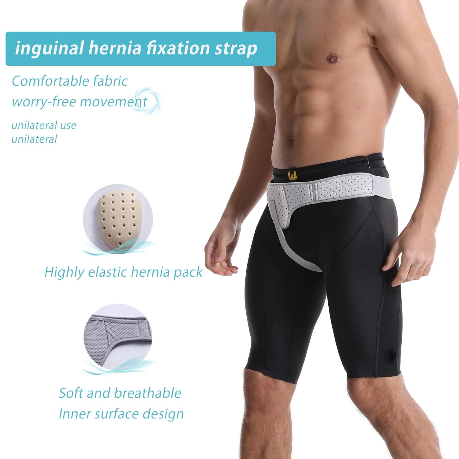 Hernia Belt for Men Inguinal Hernia Support Groin or Lower Abdominal
