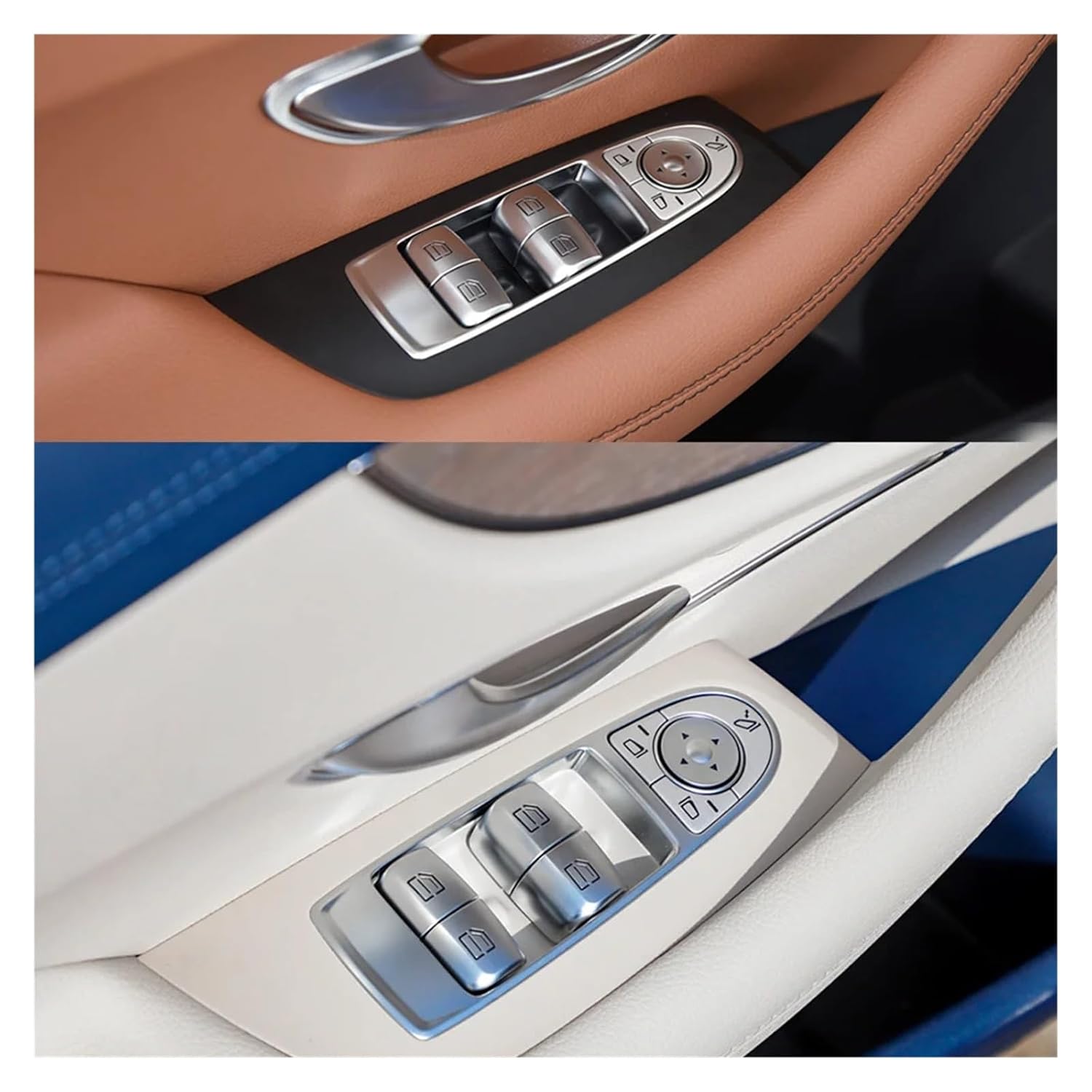 W238 Car Electric Power Window Lift Switch Button Master Window Regulator Switch Fit for Benz E Class E200 2139055103(Beige 1 PCS)