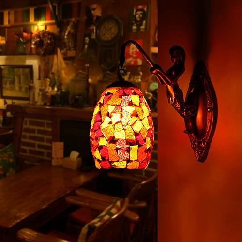 Miniatura 2 de Pantalla de lámpara de vitral, pantalla para lámpara de interior, pantallas de lámpara pequeña, accesorio de lámpara de pared, pantalla para lámpara