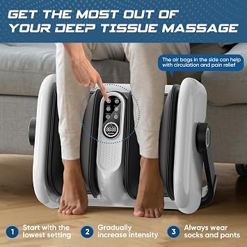 Foot Massager, Cloud Massage Shiatsu Foot Massager with Heat, 60W Circulation and Pain Relief - Feet Massager for Massage Foot Calf Ankle Arm