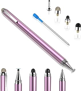 Stylus for iPad - Penyeah [4-in-1] Touch Screen Stylus - Disc/Rubber/Mesh Fiber Tip/Ballpoint Pen -Universal Stylus for All Capacitive Touch Screen Devices - Pinky Gold